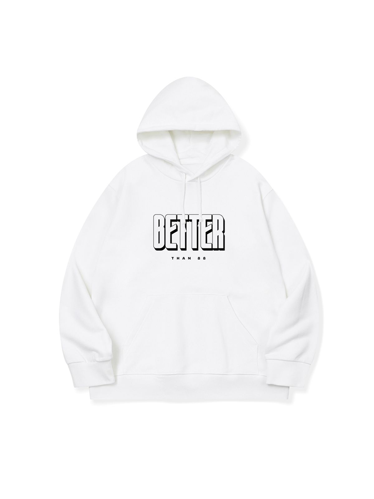베러댄88(BETTERTHAN88) bth26 깔끔 그 잡채 로고 그래픽 후드티