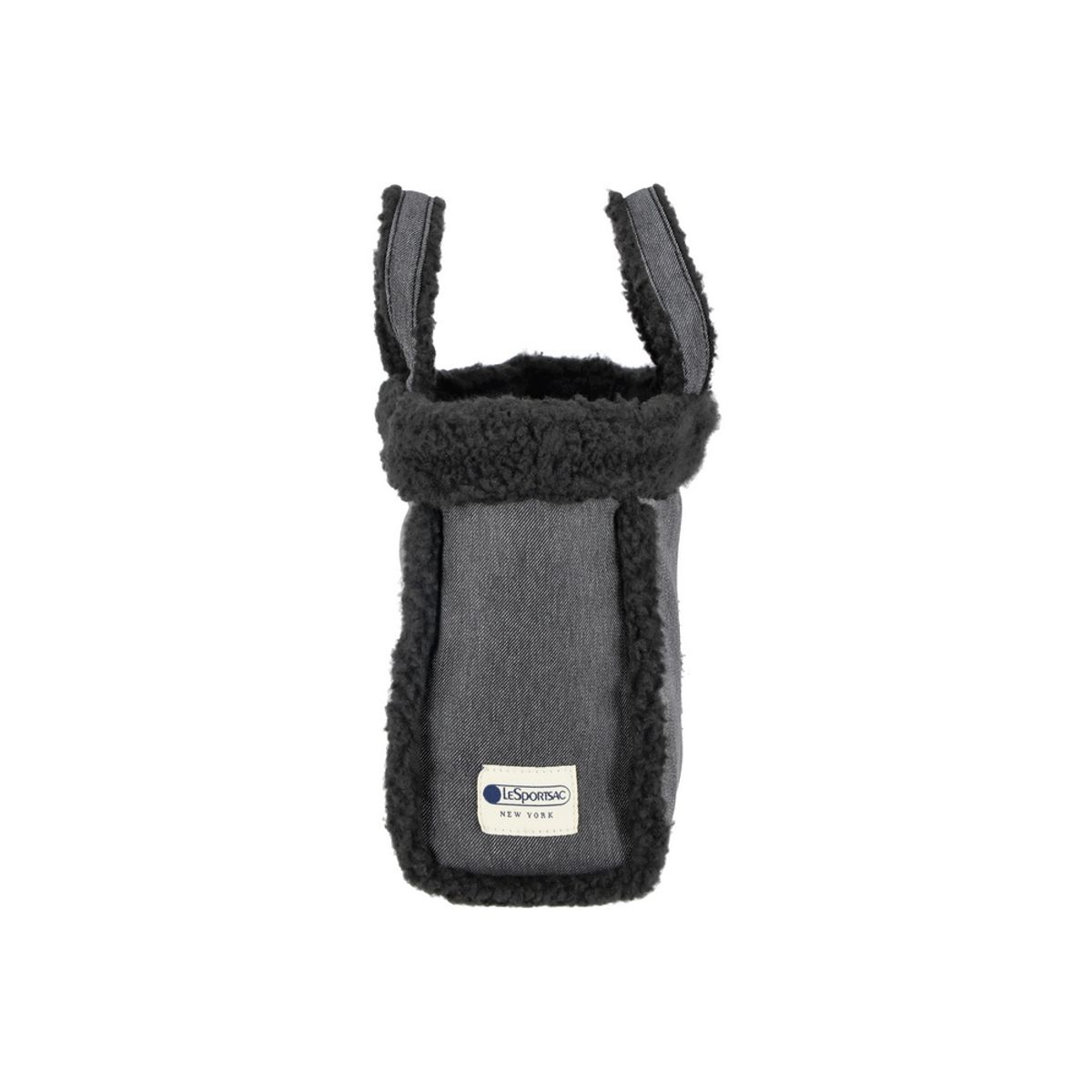 레스포색(LESPORTSAC) 블랙 데님/블랙 셰르파 스몰 투웨이 데님 토트백 [1559.LA79]