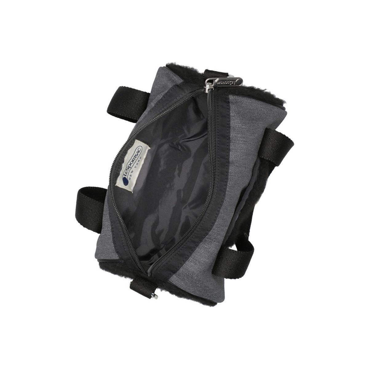 레스포색(LESPORTSAC) 블랙 데님/블랙 셰르파 롤 백 [1586.LA79]