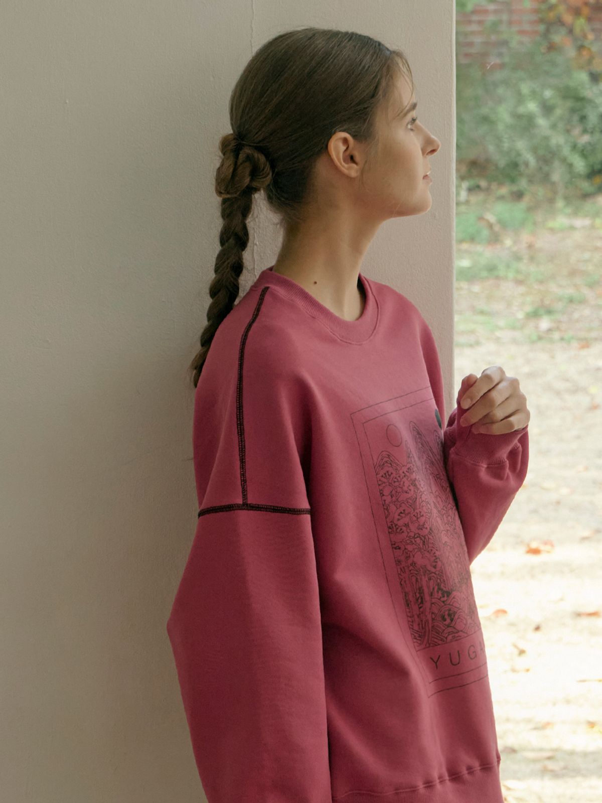유가당(YUGADANG) 일월오봉도 스웻셔츠_핑크/FW/Sweety Sweatshirt