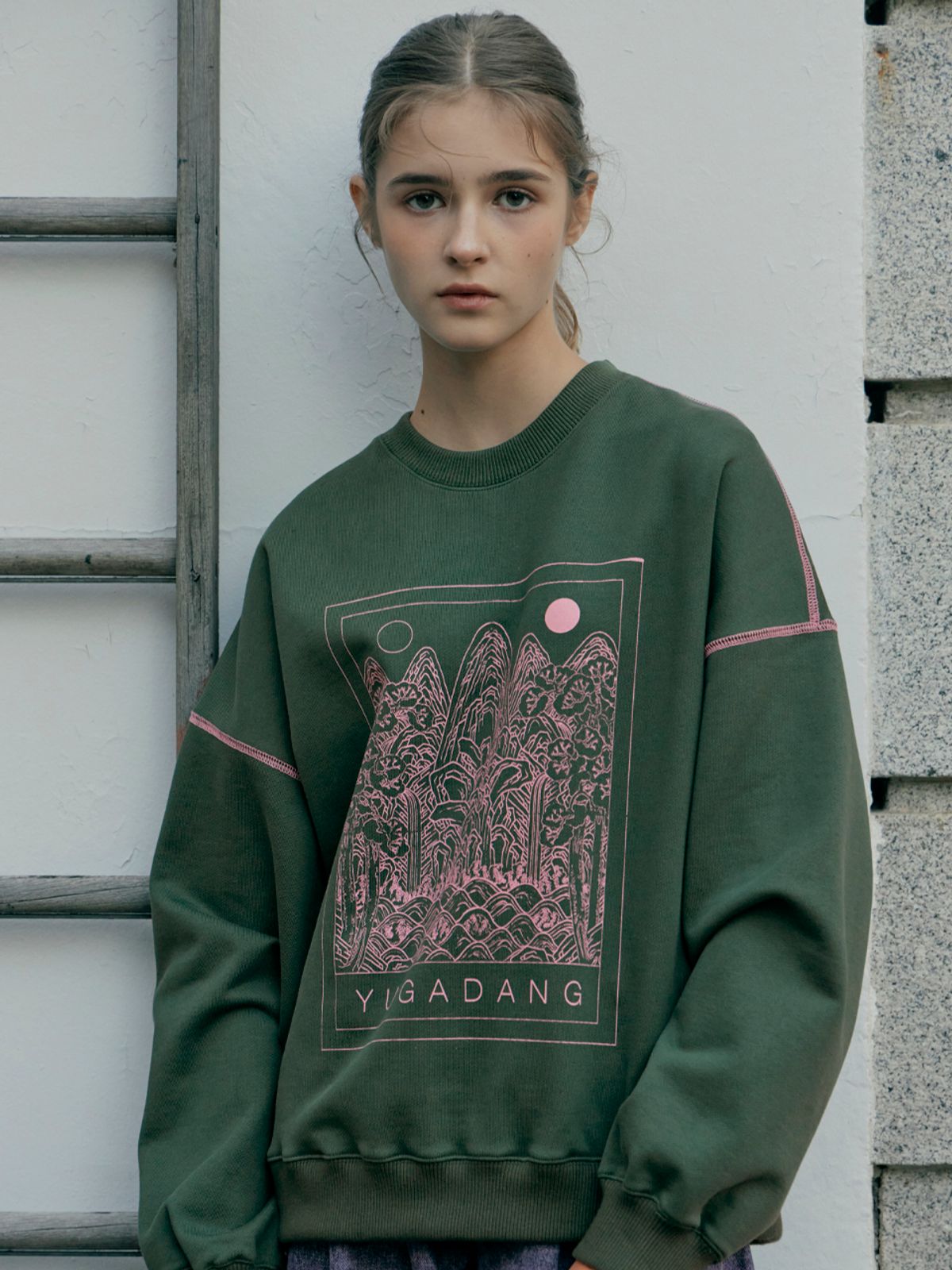유가당(YUGADANG) 일월오봉도 스웻셔츠_Green/FW/Sweety Sweatshirt