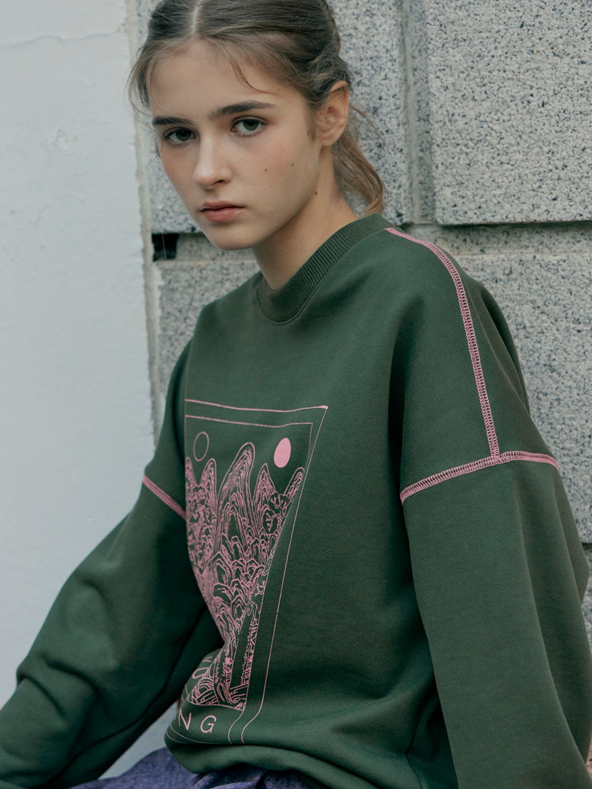 유가당(YUGADANG) 일월오봉도 스웻셔츠_Green/FW/Sweety Sweatshirt