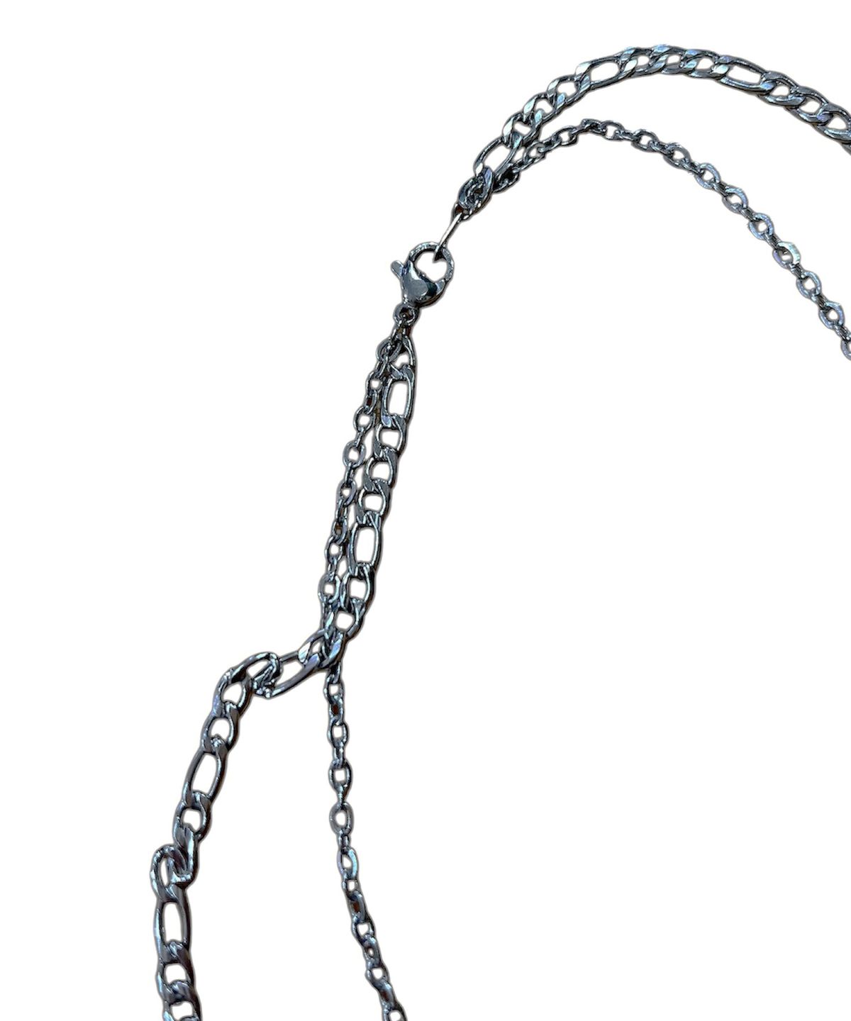 스케이터락(SK8ER ROCK) Magic Coin Snake Layered Necklace ((steel))