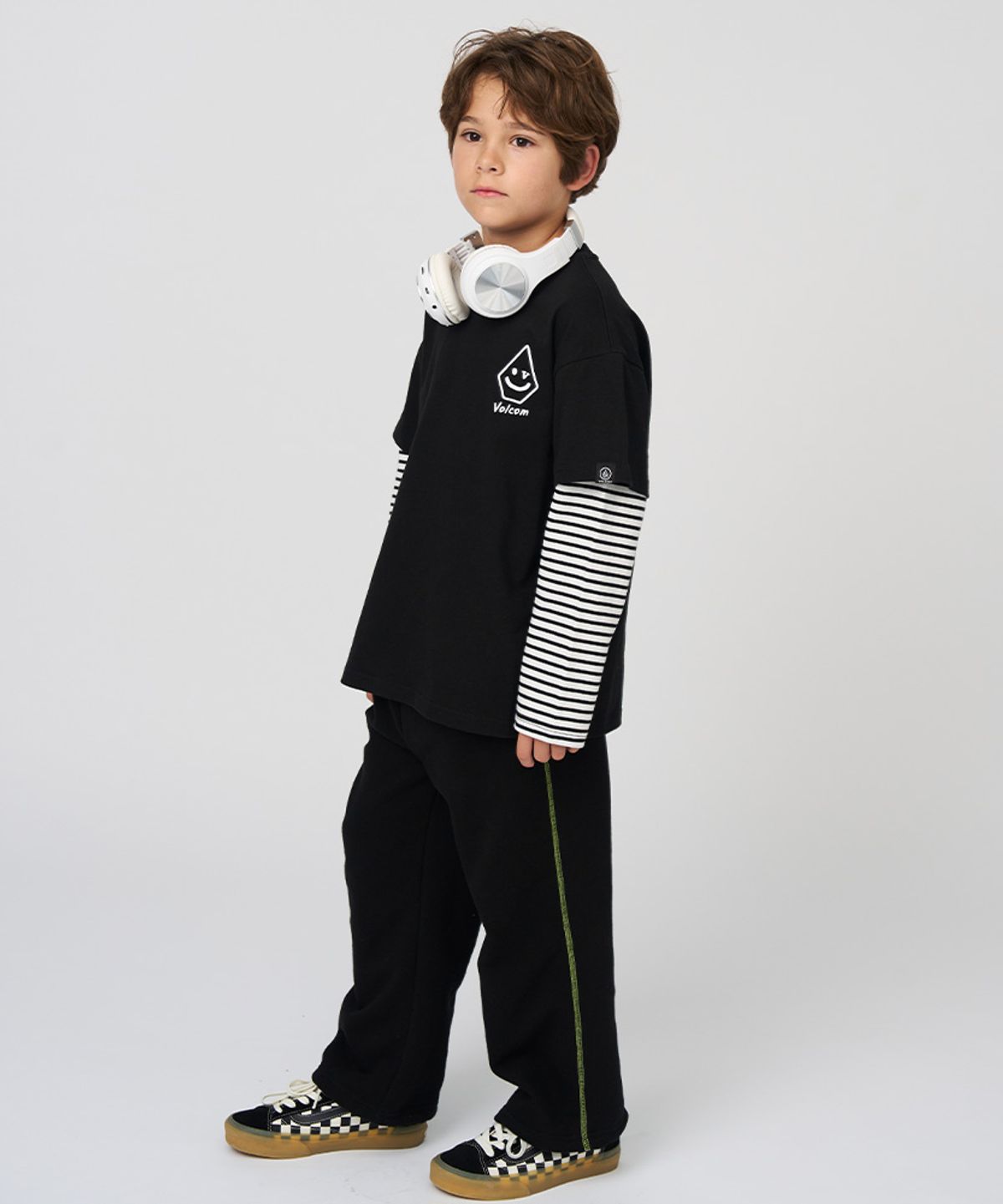 볼컴 키즈(VOLCOM KIDS) 스티치 와이드 팬츠_D4F313