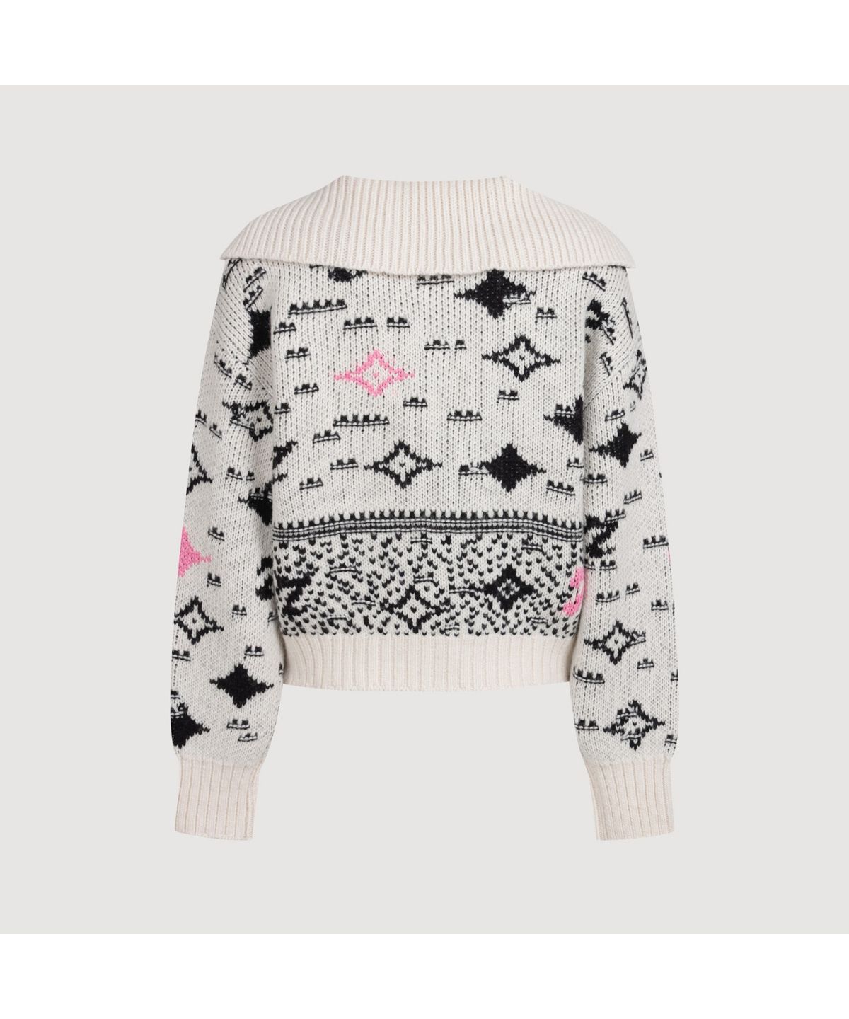 럭키슈에뜨(LUCKY CHOUETTE) [Holiday Edition] Sailor Jacquard Knitwear Pullover (ivory) LFWAS25010IVX
