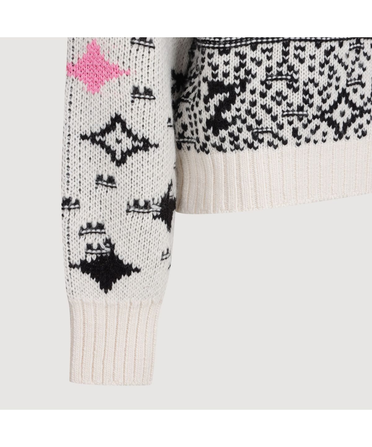 럭키슈에뜨(LUCKY CHOUETTE) [Holiday Edition] Sailor Jacquard Knitwear Pullover (ivory) LFWAS25010IVX
