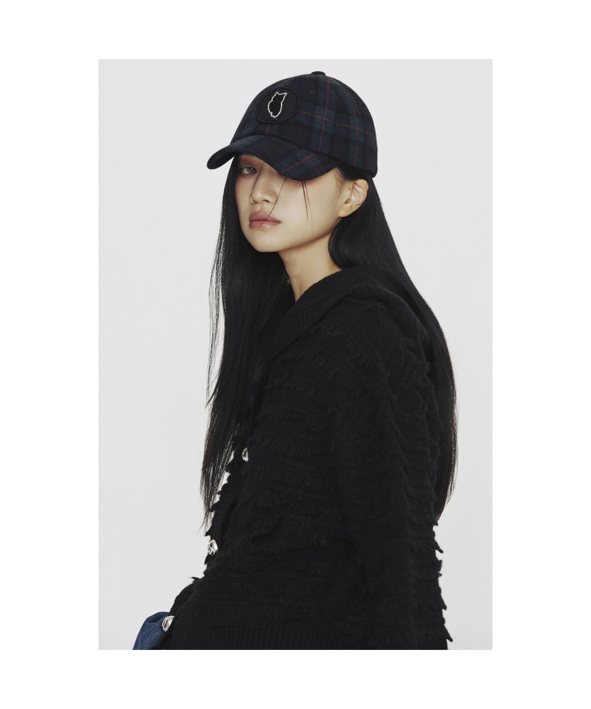 럭키슈에뜨(LUCKY CHOUETTE) [Holiday Edition] Loop Tissue Hoodie Knit Cardigan (black) LFWCS25010BKX