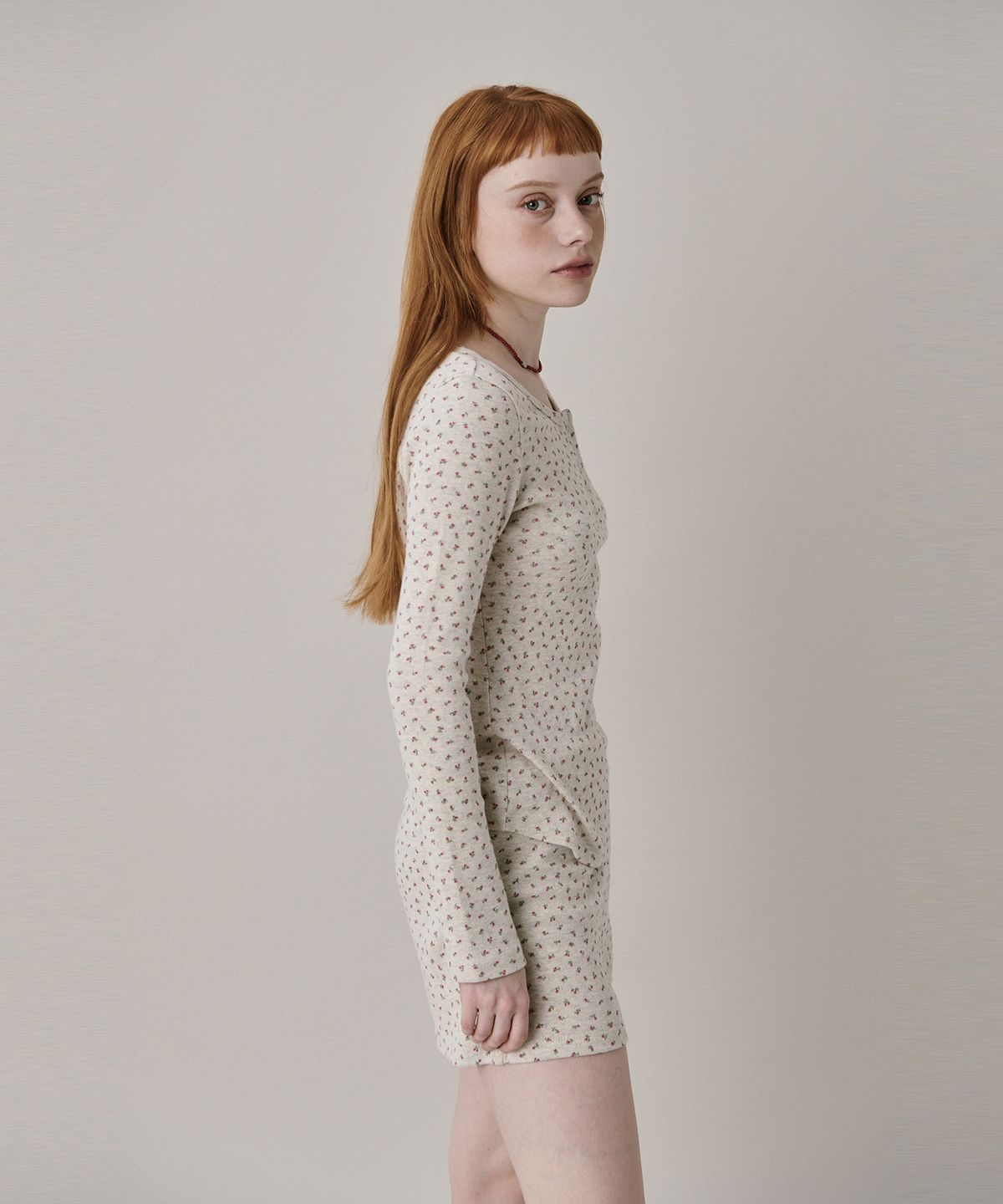 준준스페이스(JUNEJUNE SPACE) Patterned Knit Shorts_Melange (패턴 니트 쇼츠_멜란지)