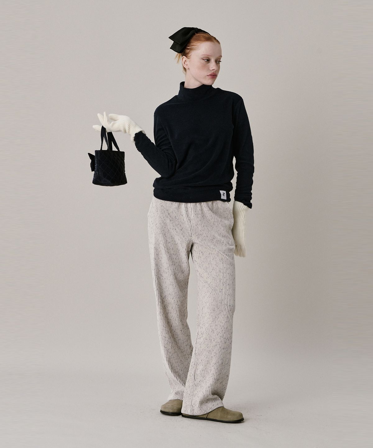 준준스페이스(JUNEJUNE SPACE) 24 Two Tone Velour Pants_Ivory (24 투 톤 벨루어 팬츠_아이보리)