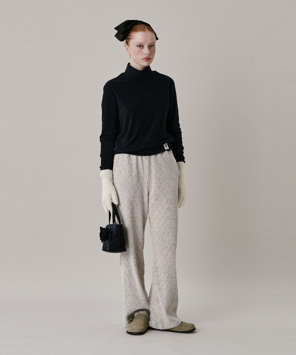준준스페이스(JUNEJUNE SPACE) 24 Two Tone Velour Pants_Ivory (24 투 톤 벨루어 팬츠_아이보리)
