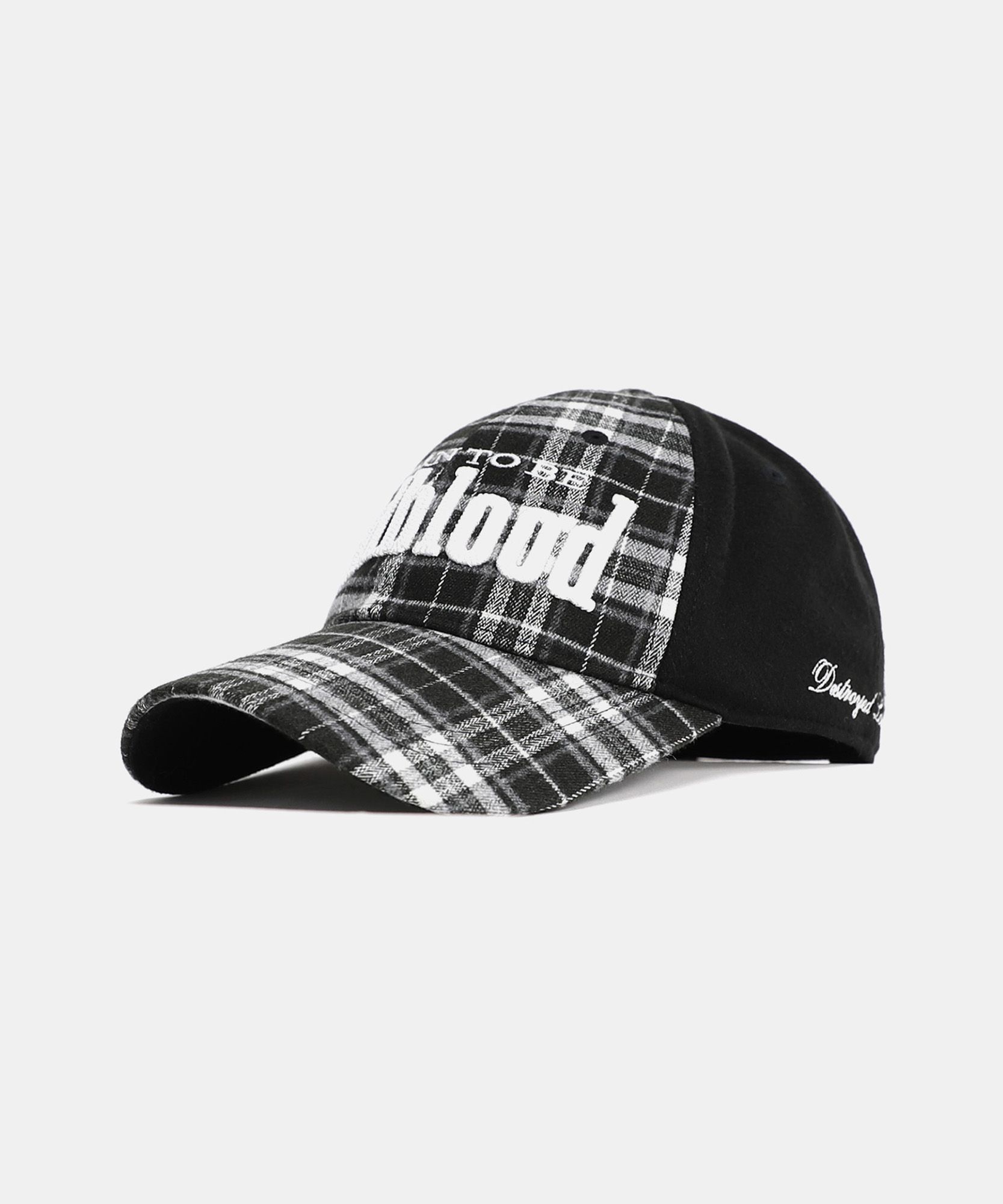 BADBLOOD★韓国大人気 BORN TO BE Ball Cap - CHECK BADBLOOD☆韓国大人気 BORN TO BE Ball Cap - CHECK