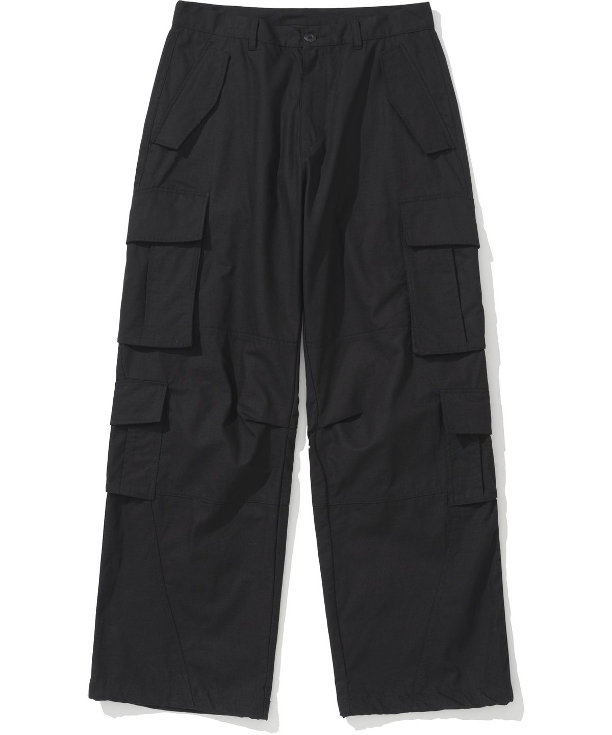 낫포너드(NOT4NERD) Ripstop Multi Pocket Semi Wide Pants - Black