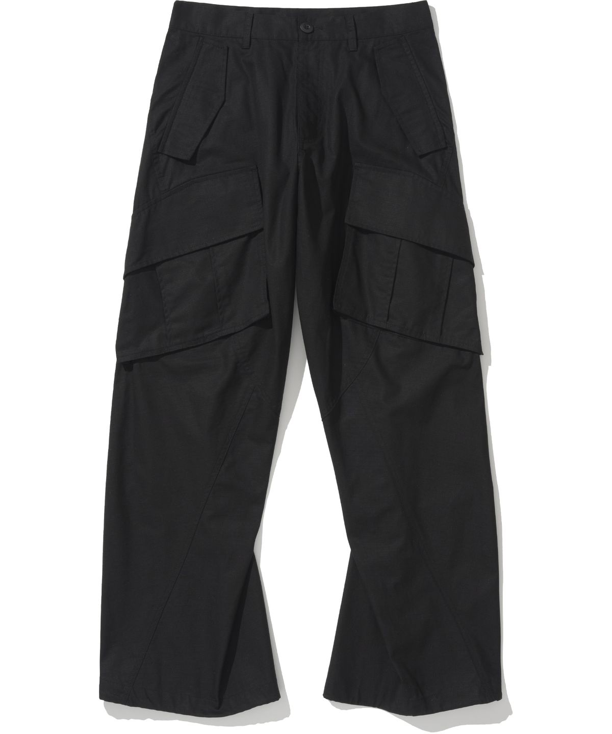 낫포너드(NOT4NERD) Ripstop Flare Fit Cargo Pants - Black