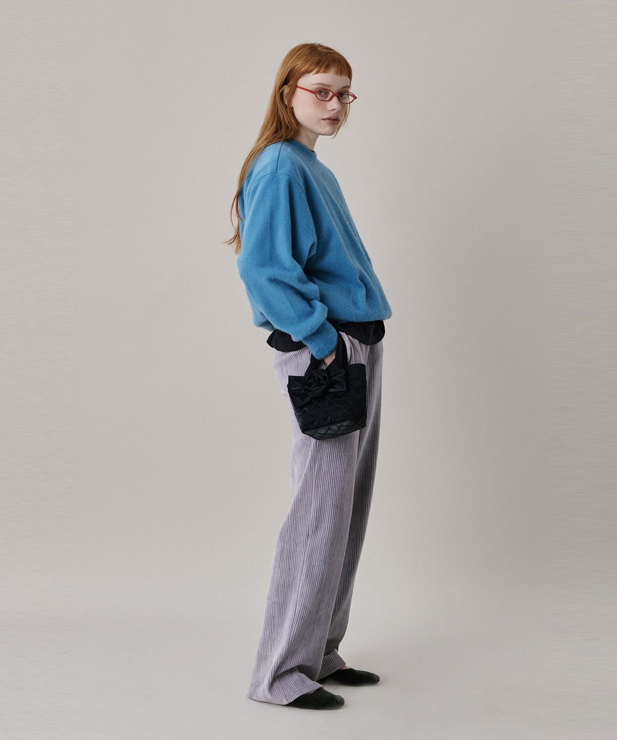 준준스페이스(JUNEJUNE SPACE) New Logo Fleece Sweatshirt_Blue (뉴 로고 플리스 스웻셔츠_블루)