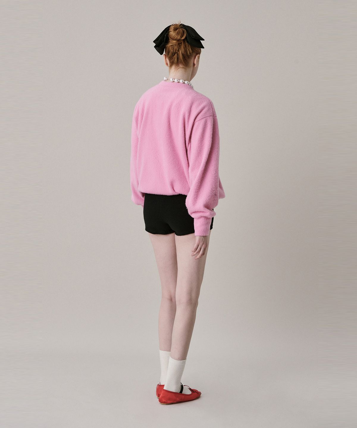 준준스페이스(JUNEJUNE SPACE) New Logo Fleece Sweatshirt_Pink (뉴 로고 플리스 스웻셔츠_핑크)