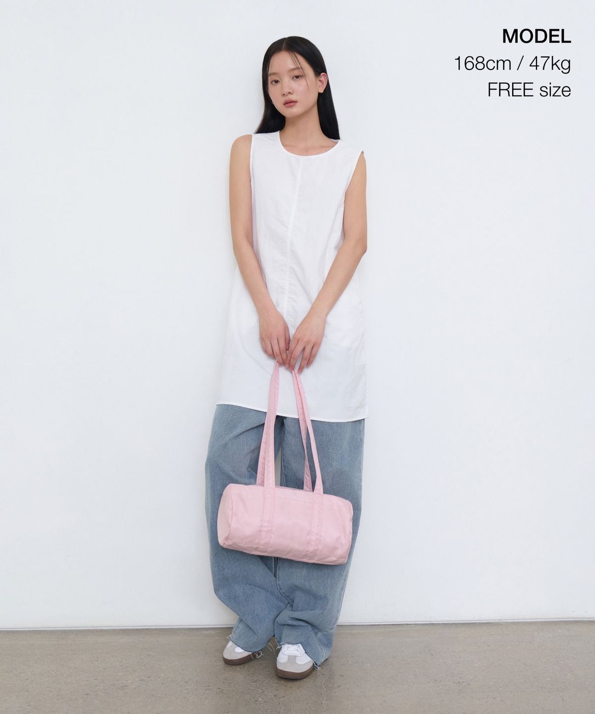 무신사 스탠다드 우먼(MUSINSA STANDARD WOMAN) 우먼즈 나일론 실린더 백 [핑크]
