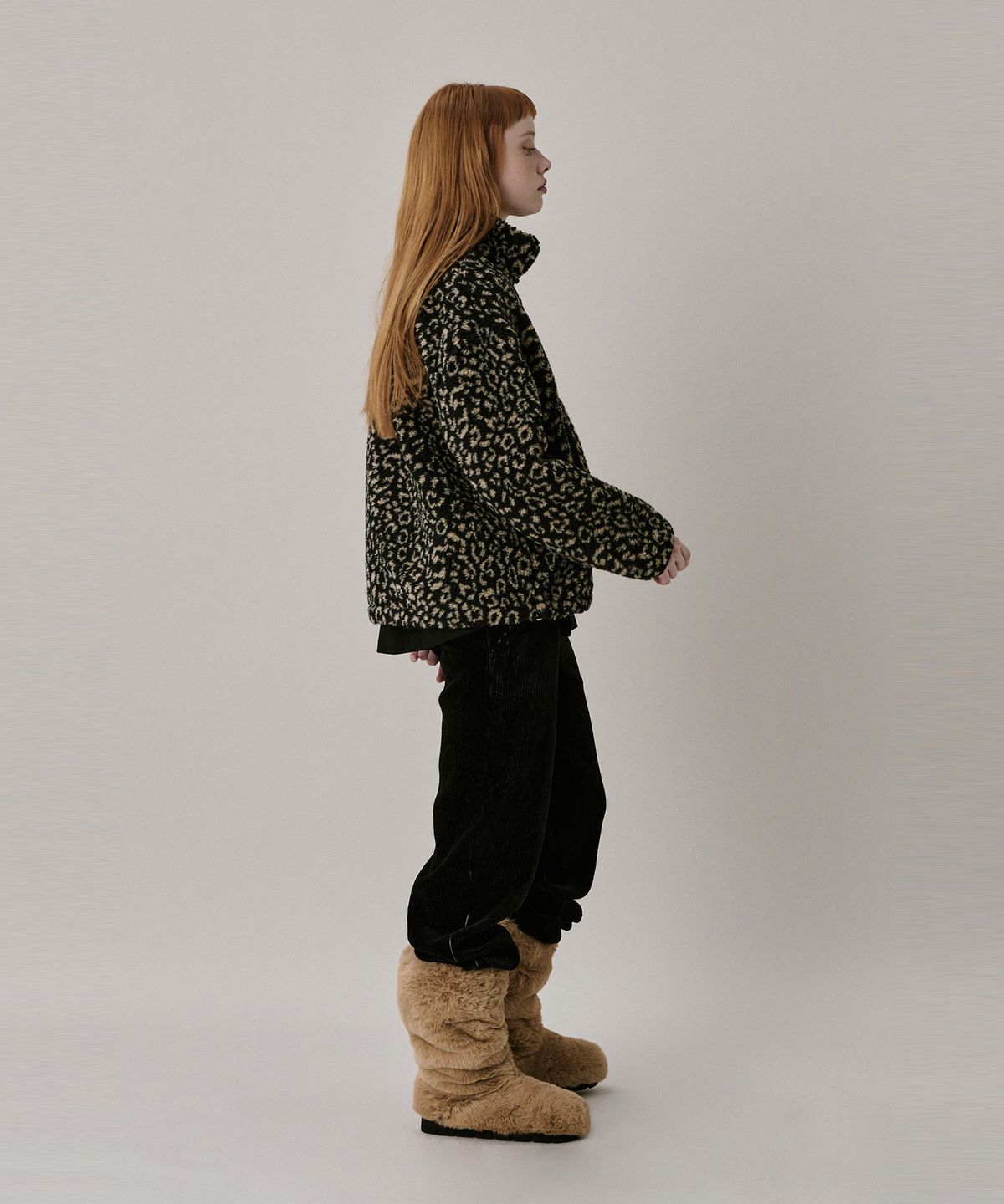 준준스페이스(JUNEJUNE SPACE) 24 Shearing Half Zip-up_Black (24 시어링 하프 집업_블랙)