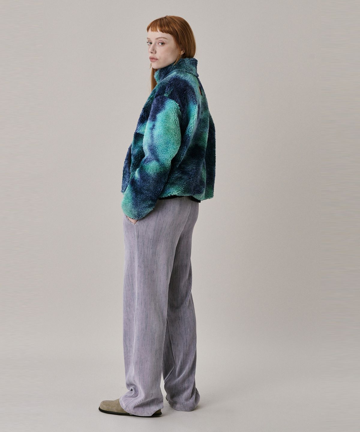 준준스페이스(JUNEJUNE SPACE) 24 Shearing Half Zip-up_Blue (24 시어링 하프 집업_블루)