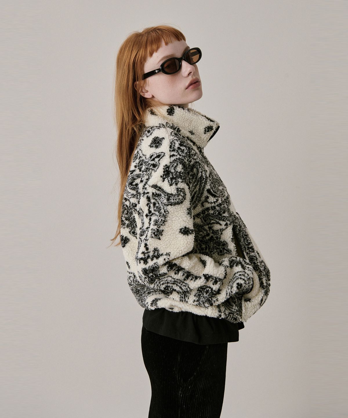 준준스페이스(JUNEJUNE SPACE) 24 Shearing Half Zip-up_Cream (24 시어링 하프 집업_크림)