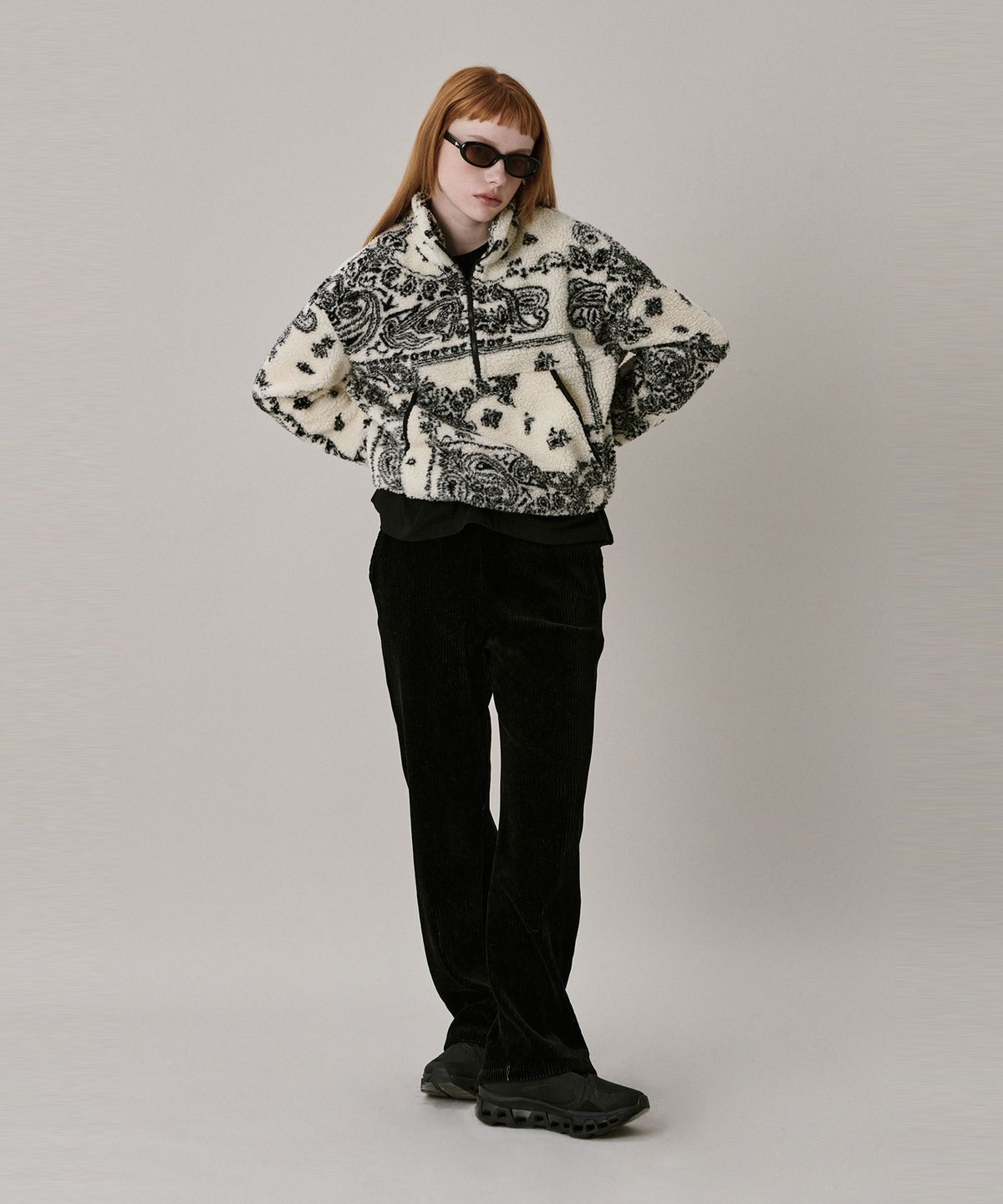 준준스페이스(JUNEJUNE SPACE) 24 Shearing Half Zip-up_Cream (24 시어링 하프 집업_크림)
