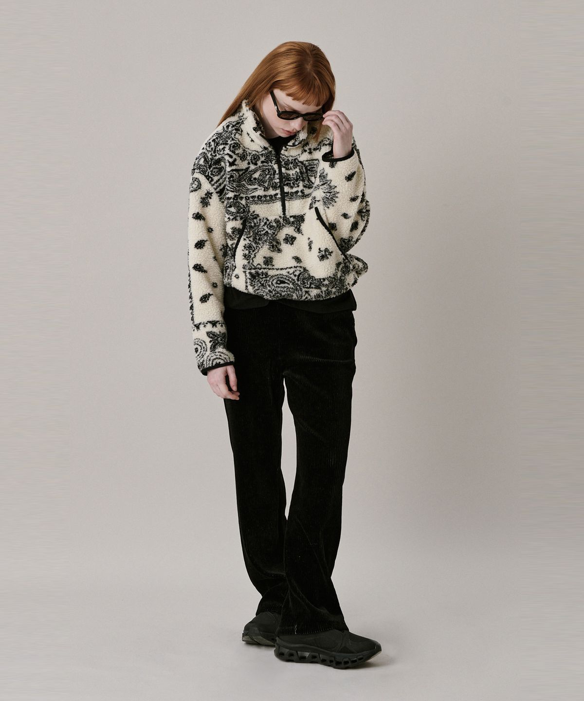 준준스페이스(JUNEJUNE SPACE) 24 Shearing Half Zip-up_Cream (24 시어링 하프 집업_크림)