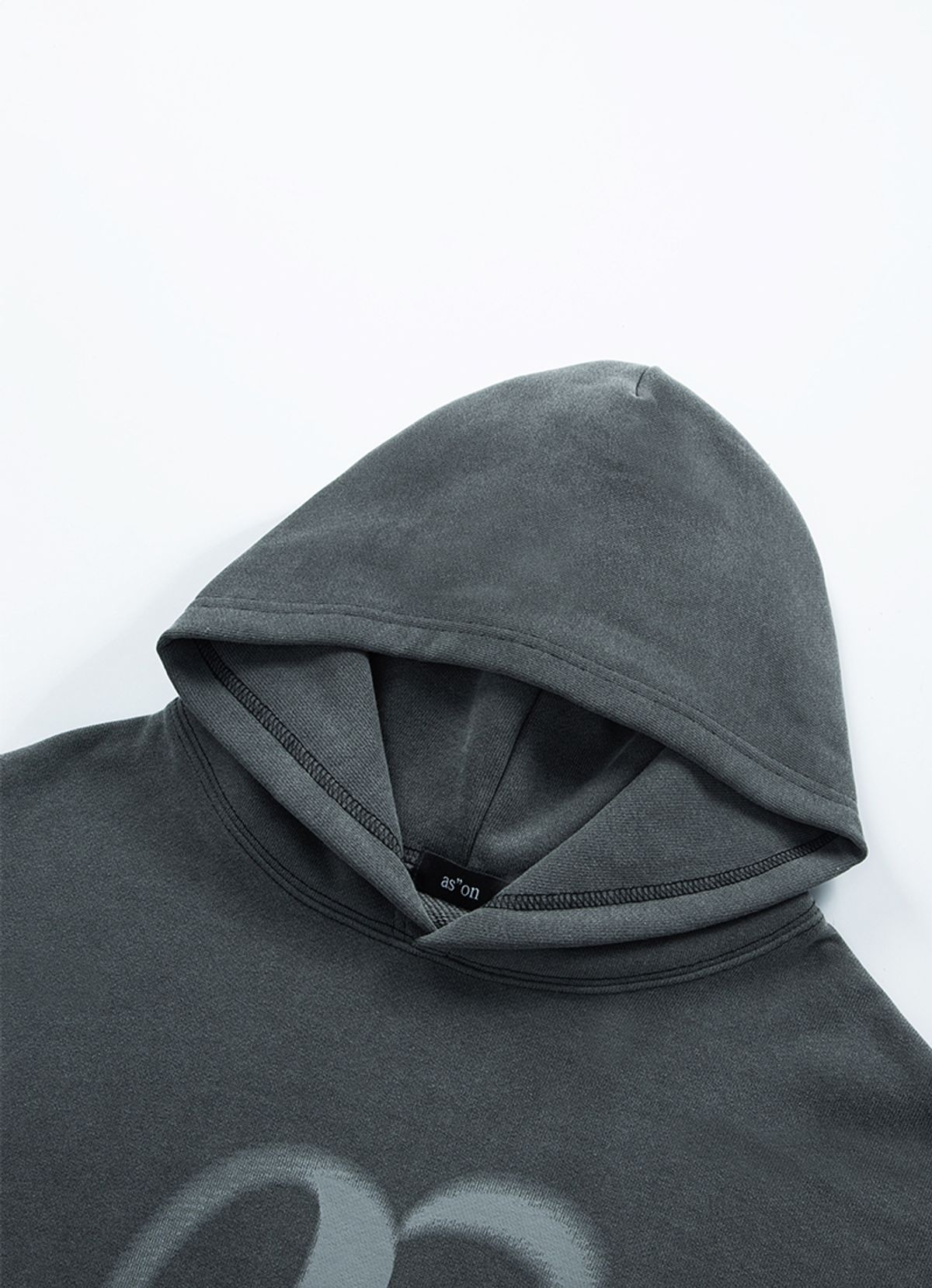 애즈온(ASON) PIGMENT WASHING HOODIE / CHARCOAL