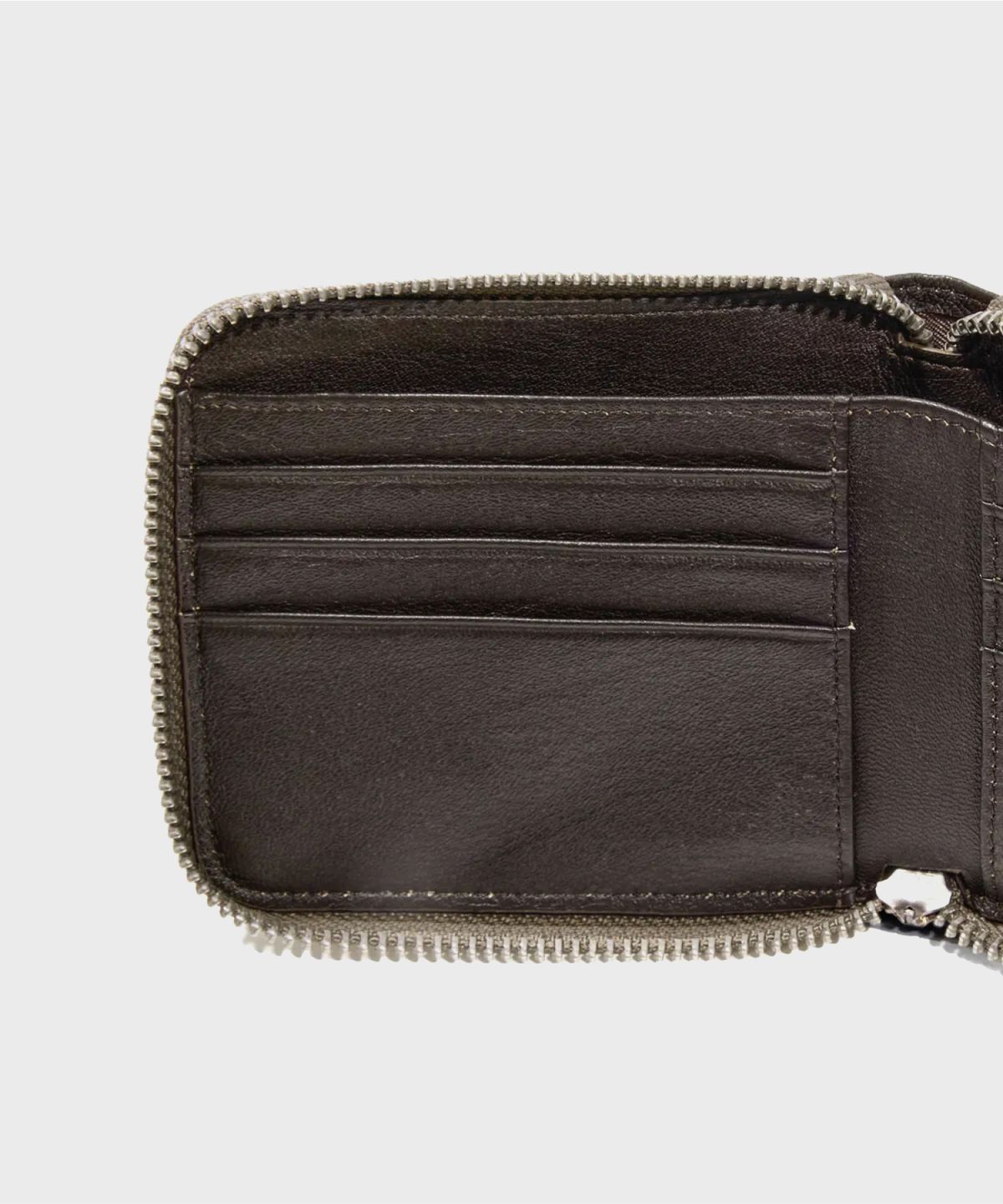 아웃스탠딩(OUTSTANDING) HORSEHIDE LEATHER ZIP WALLET_BROWN