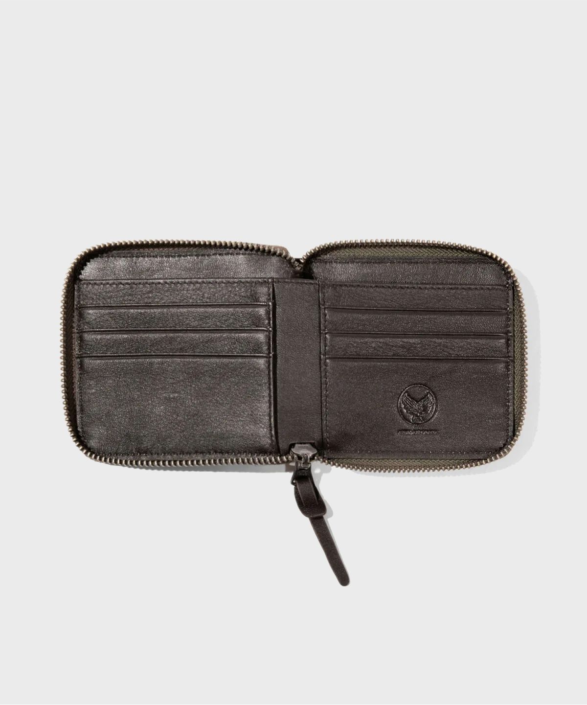 아웃스탠딩(OUTSTANDING) HORSEHIDE LEATHER ZIP WALLET_BROWN