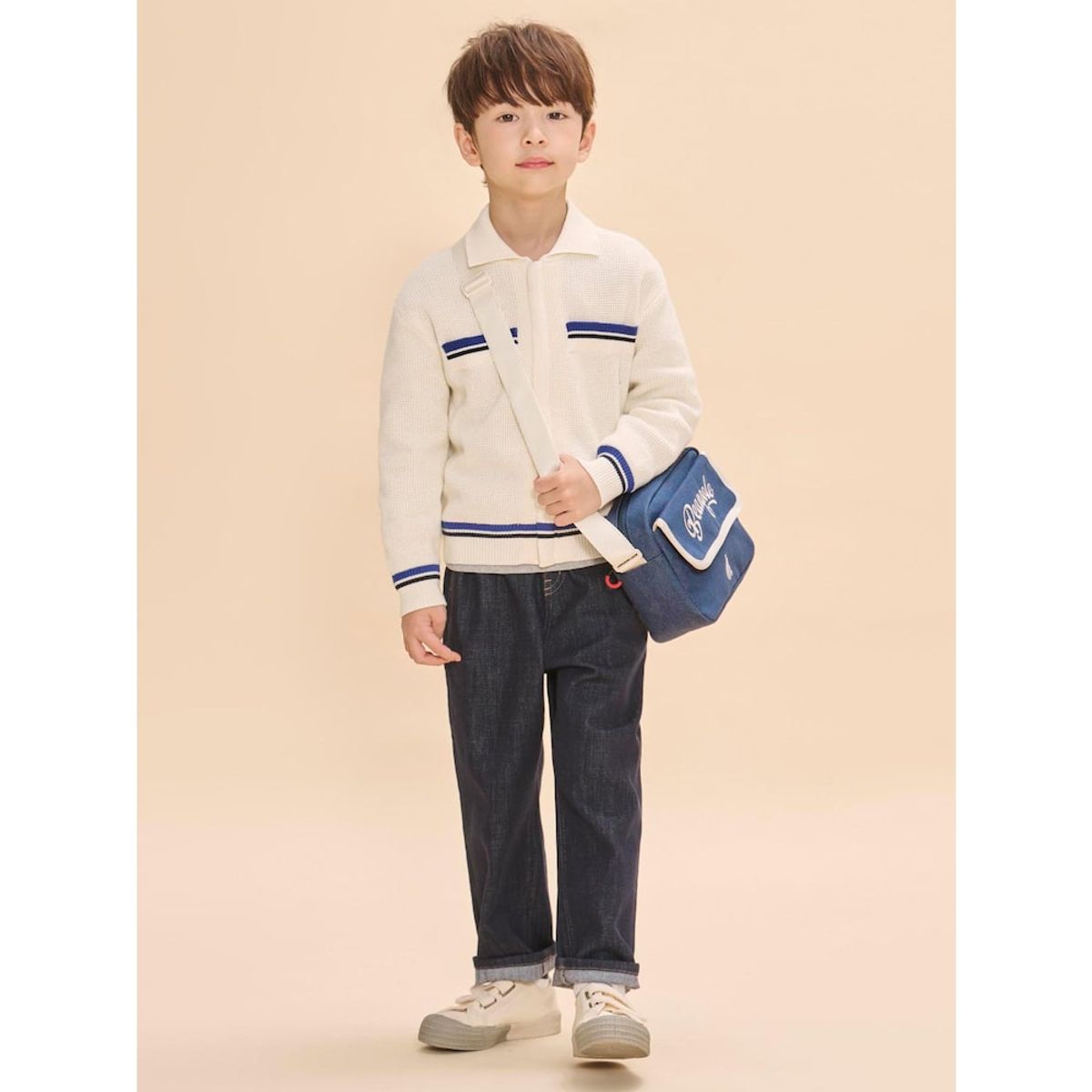빈폴 키즈(BEANPOLE KIDS) 저학년 메신저백  네이비 (BI51D2U52R)