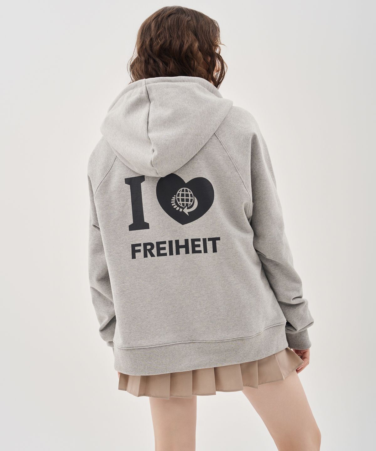 프라이하잇(THEFRHT) 오버사이즈 투웨이 아트웍 후드 집업 (그레이)
