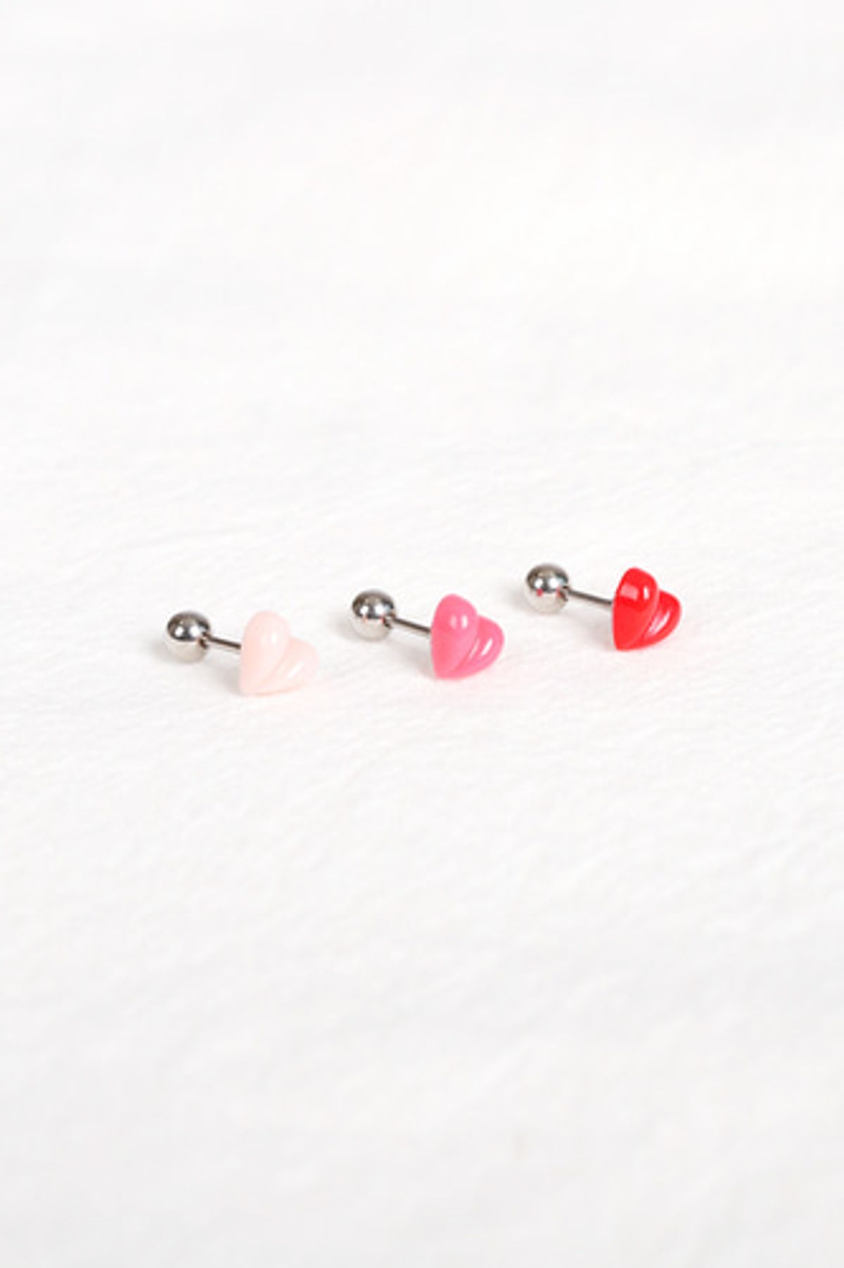 모드곤(MODGONE) 0.8mm 귀걸이침 두께 얇은 하트 피어싱 Heart piercing