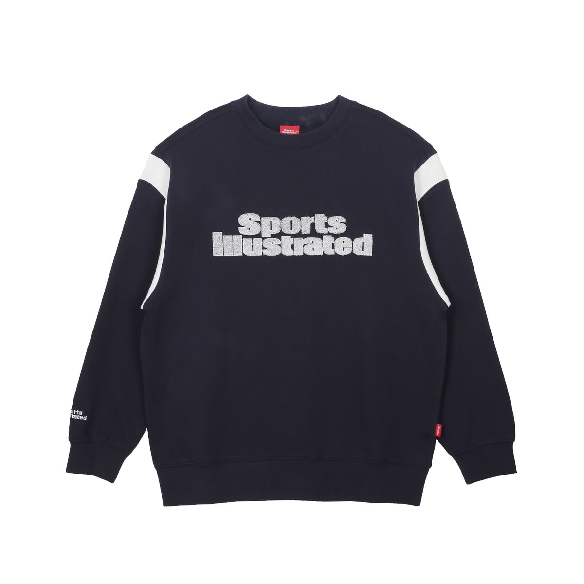 스포츠 일러스트레이티드(SPORTS ILLUSTRATED) 이플리케 자수 맨투맨 (네이비)