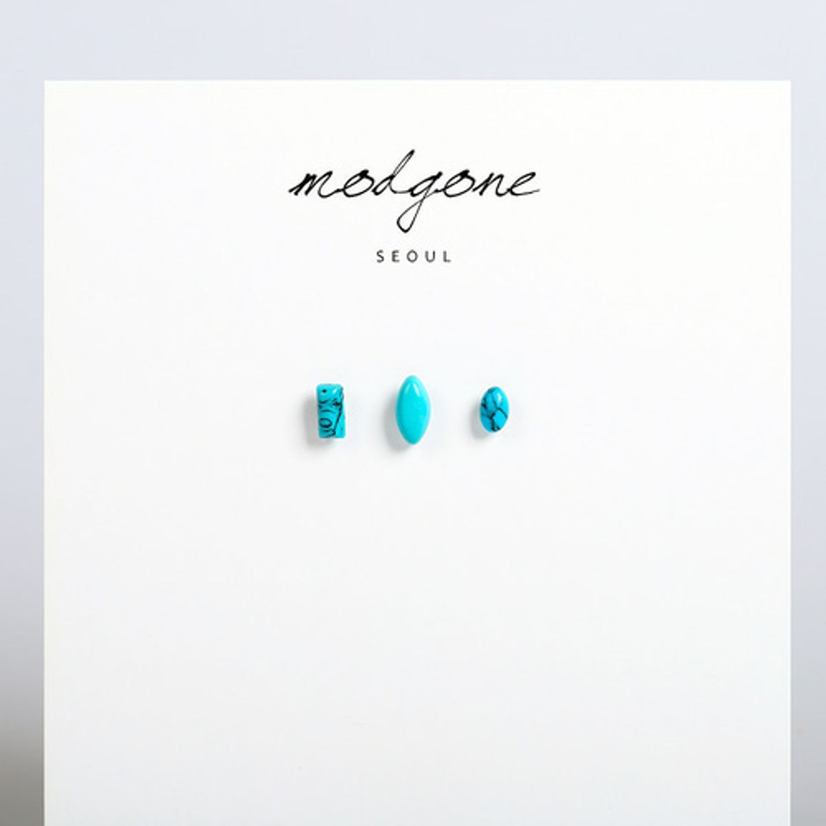 모드곤(MODGONE) 0.8mm 귀걸이 침 두께 얇은 터키석 피어싱 Turkey stone piercing