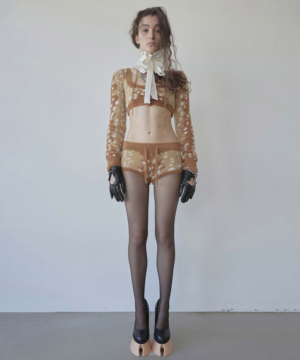 스컬프터(SCULPTOR) Rudolph Fur Cardigan Brown