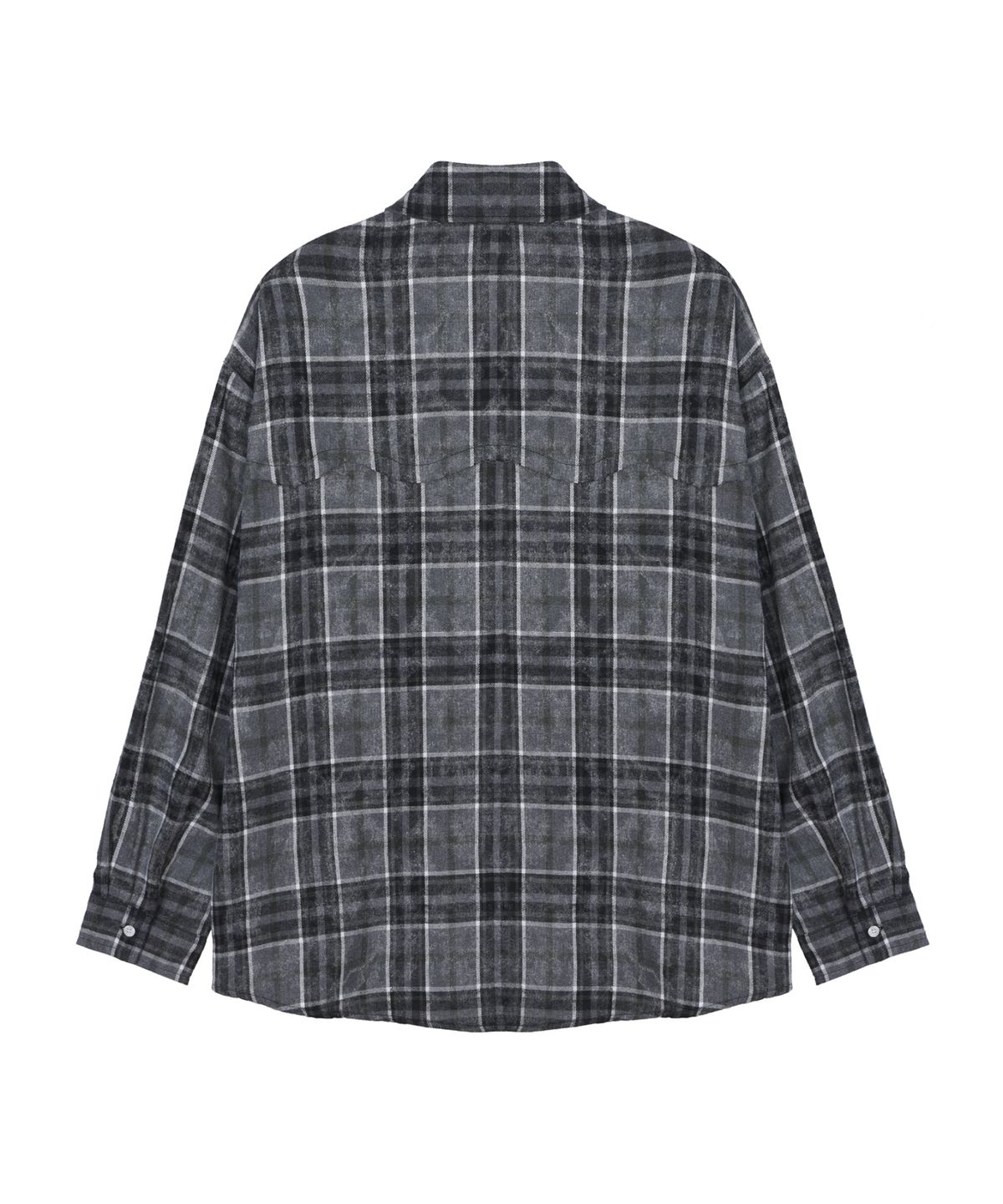 닉앤니콜(NICK&NICOLE) WESTERN TWO POCKET CHECK SHIRTS_BLACK