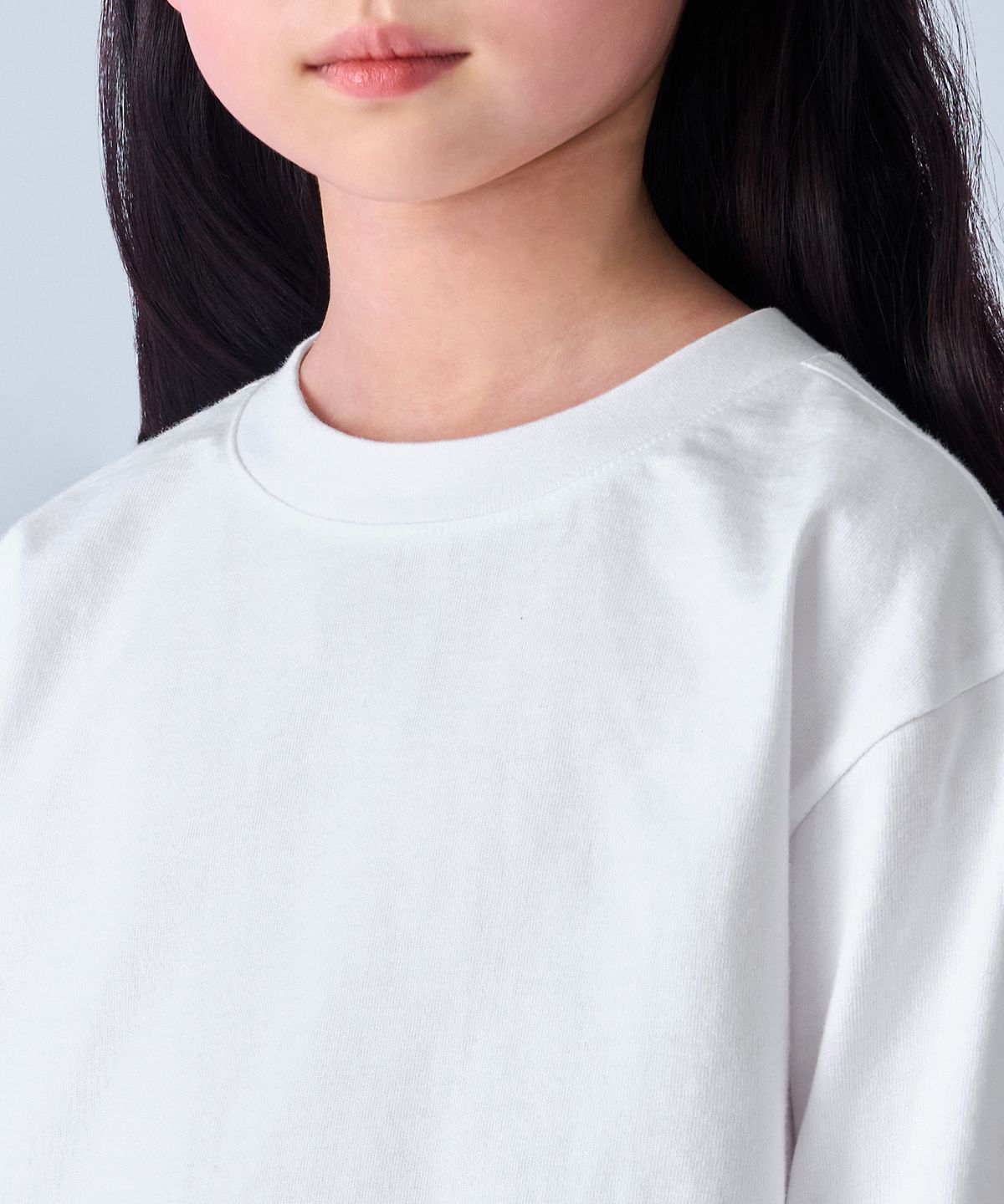 무신사 스탠다드 키즈(MUSINSA STANDARD KIDS) [쿨탠다드] 릴렉스드 크루 넥 긴소매 티셔츠 [화이트]