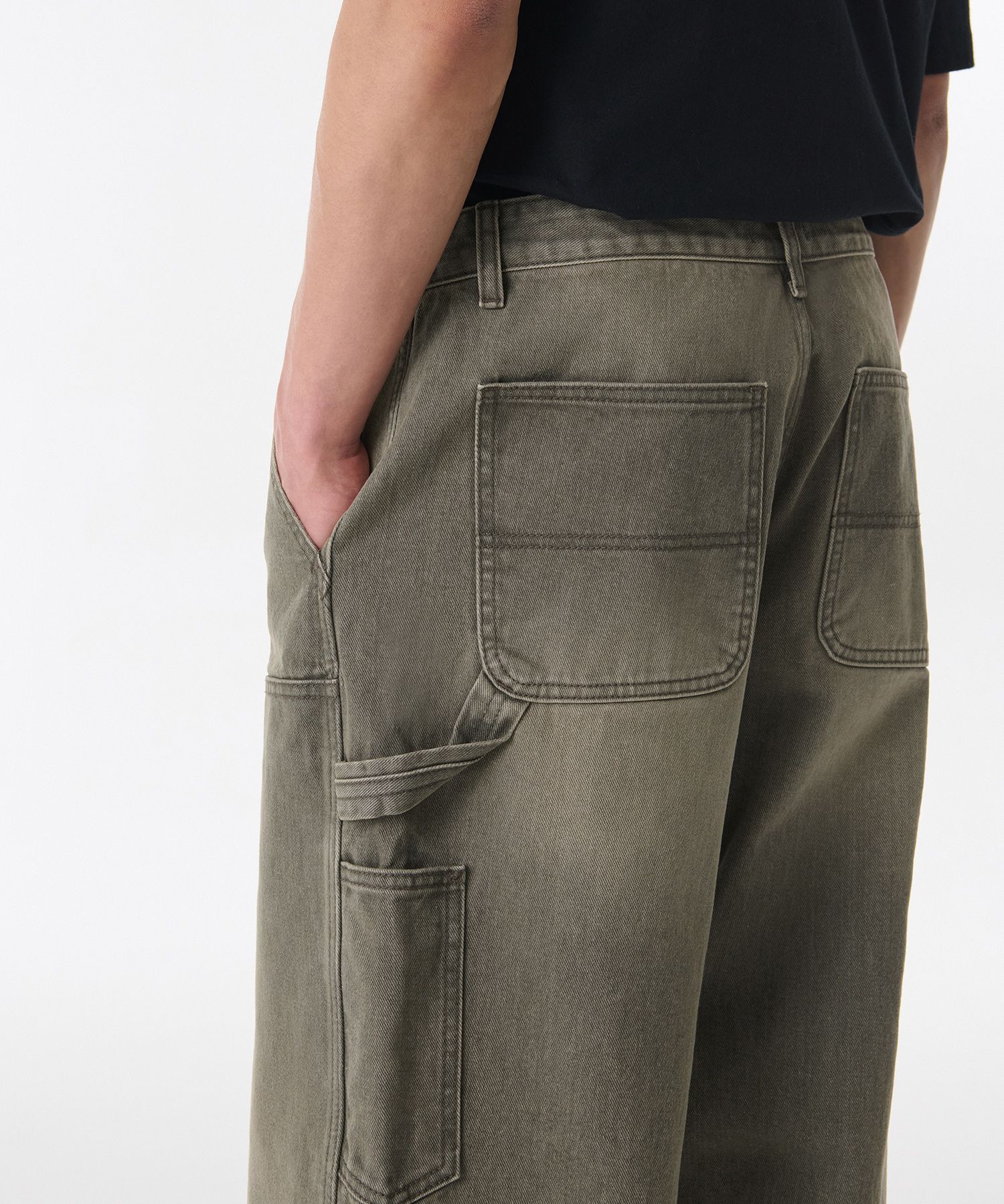 ★MUSINSA STANDARD★ Pigment Denim Wide Double Knee Carpente MUSINSA | MUSINSA STANDARD Pigment Denim Wide Double Knee