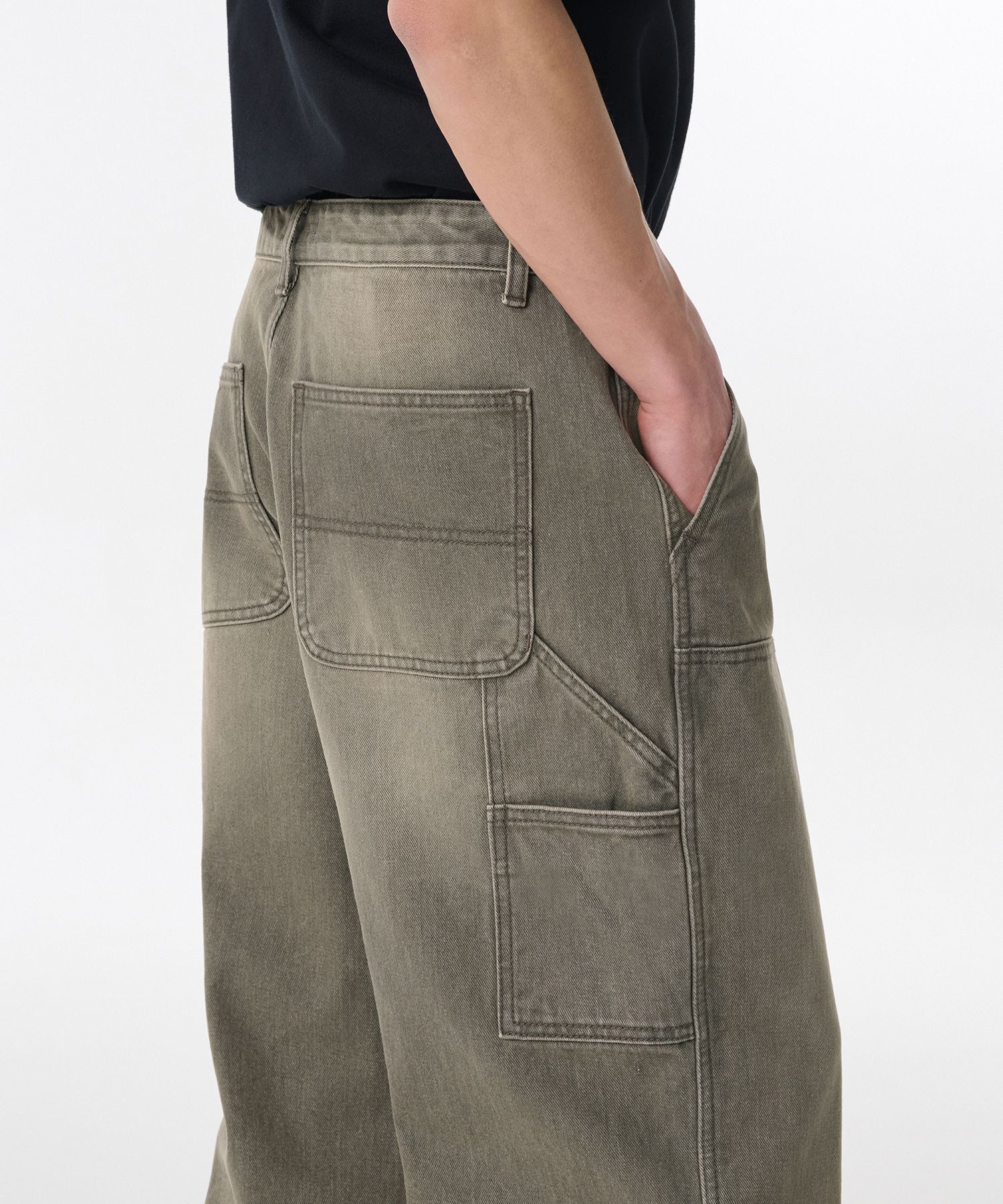 ★MUSINSA STANDARD★ Pigment Denim Wide Double Knee Carpente MUSINSA | MUSINSA STANDARD Pigment Denim Wide Double Knee