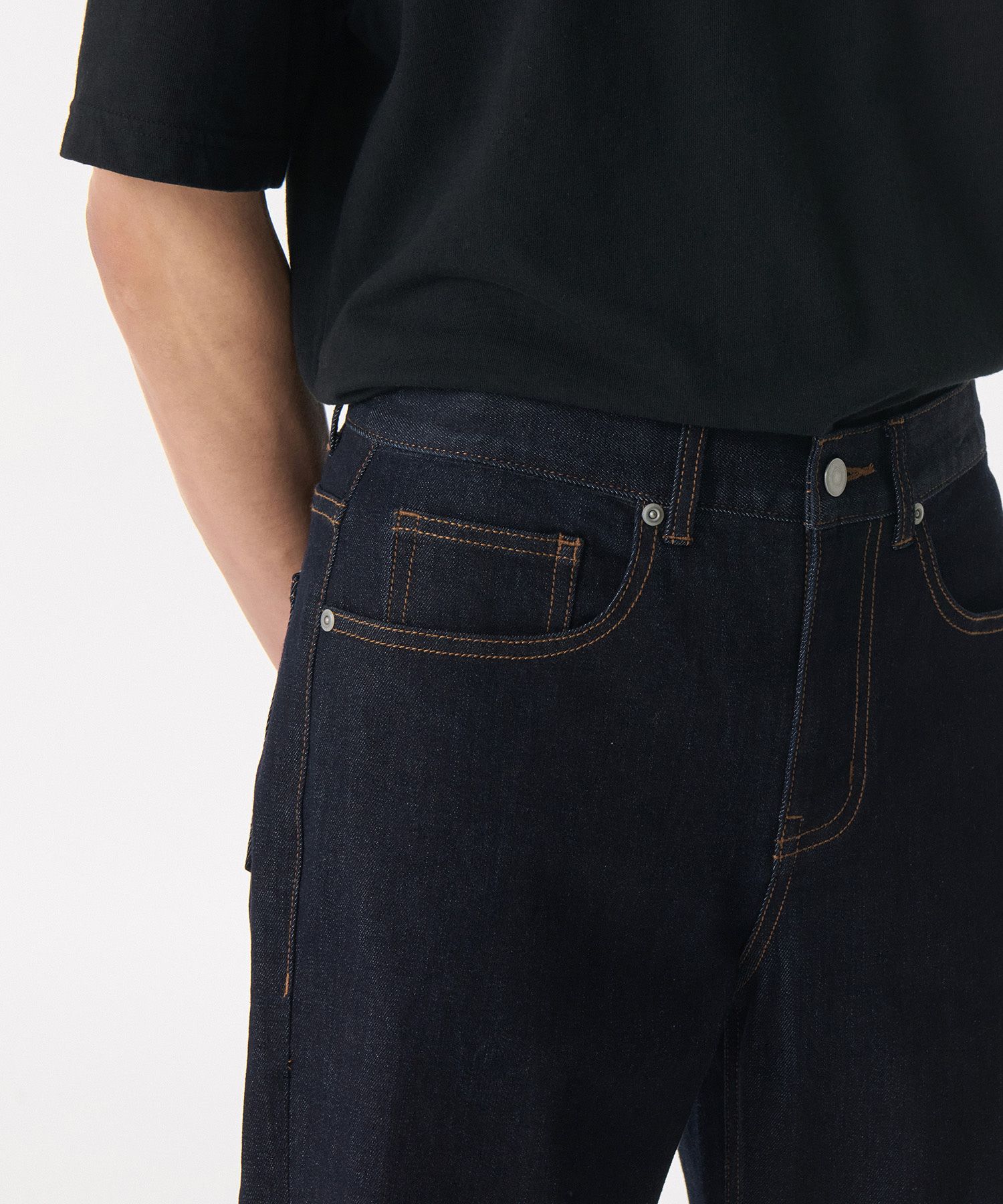 ★MUSINSA STANDARD★ Deep Indigo Straight Denim Pants MMCNP8 MUSINSA | MUSINSA STANDARD Selvedge Regular Fit Denim Pants
