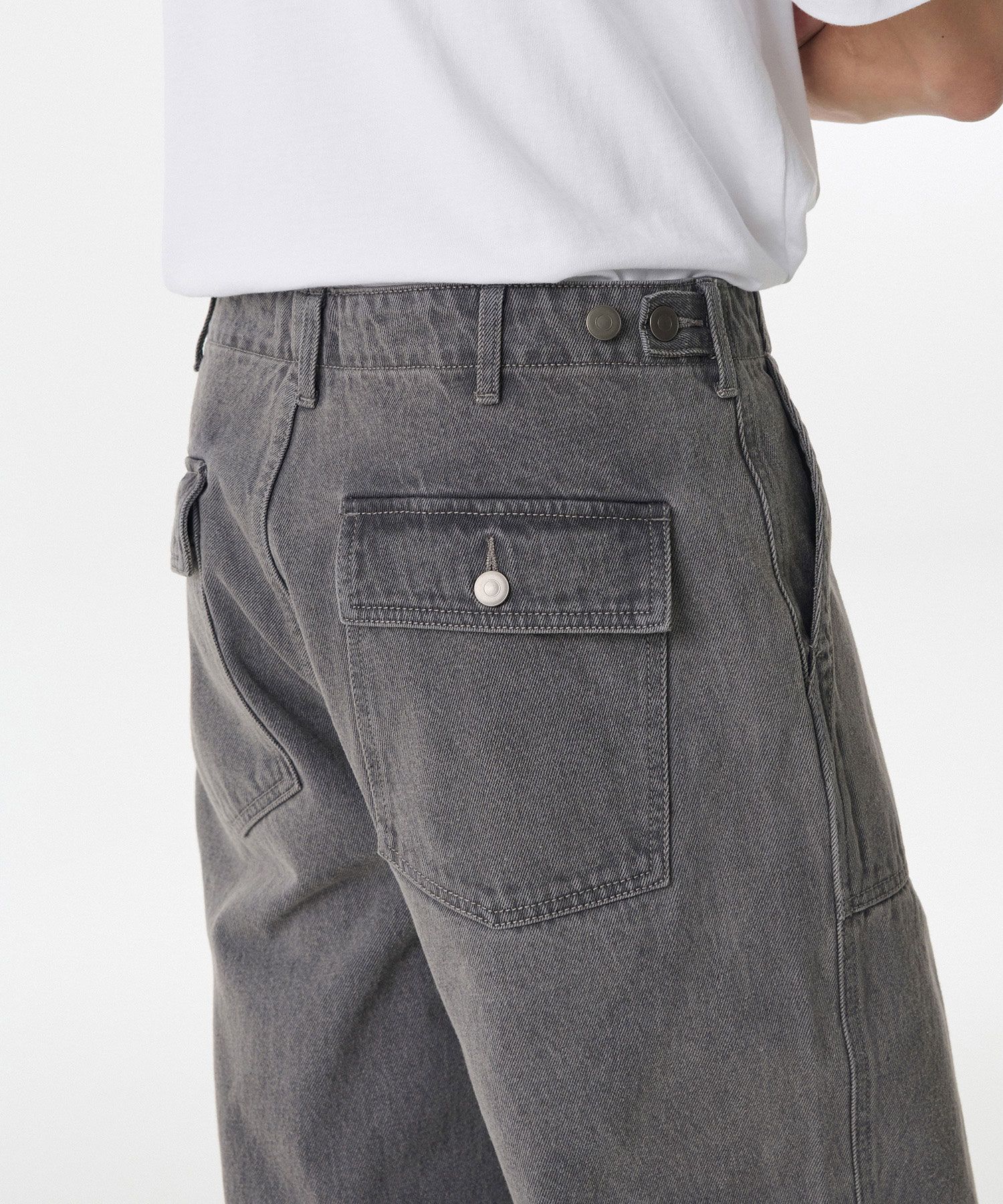 ★MUSINSA STANDARD★ Denim Fatigue Pants Gray MMDNP516-GR MUSINSA | MUSINSA STANDARD Denim Fatigue Pants [Gray]