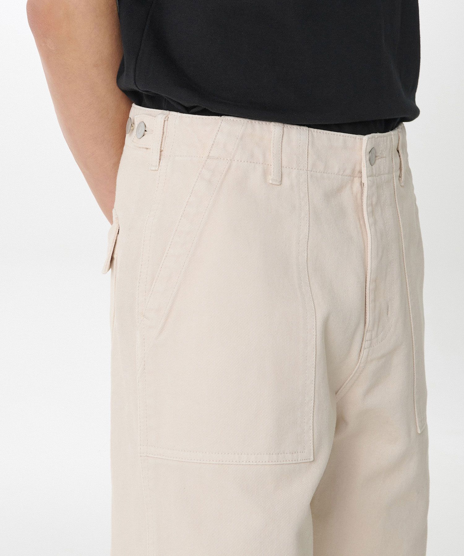 ★MUSINSA STANDARD★ Denim Fatigue Pants Cream MMDNP516-CR MUSINSA | MUSINSA STANDARD Denim Fatigue Pants [Cream]