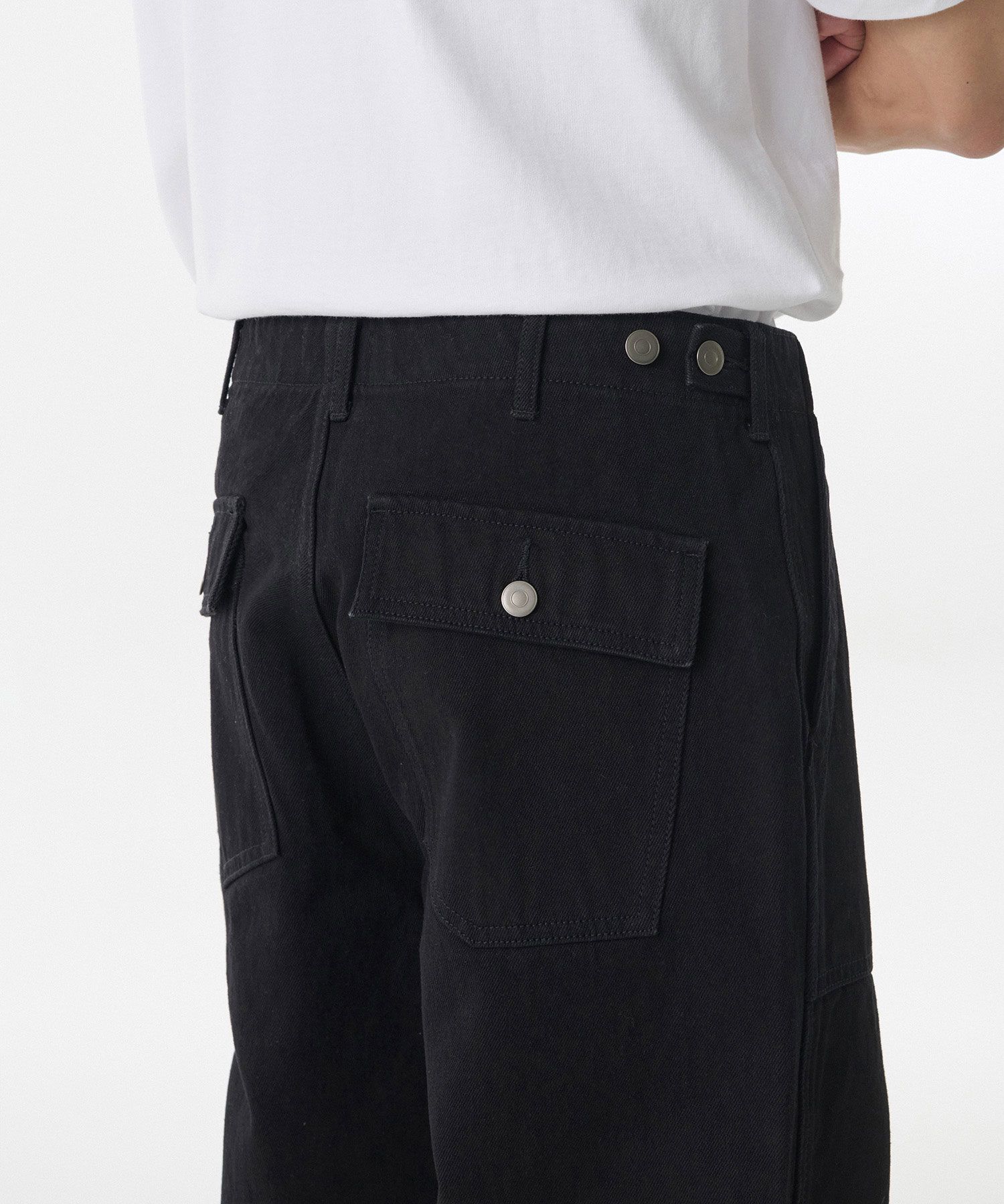 ★MUSINSA STANDARD★ Denim Fatigue Pants Low Black MMDNP516- MUSINSA | MUSINSA STANDARD Denim Fatigue Pants [Black]