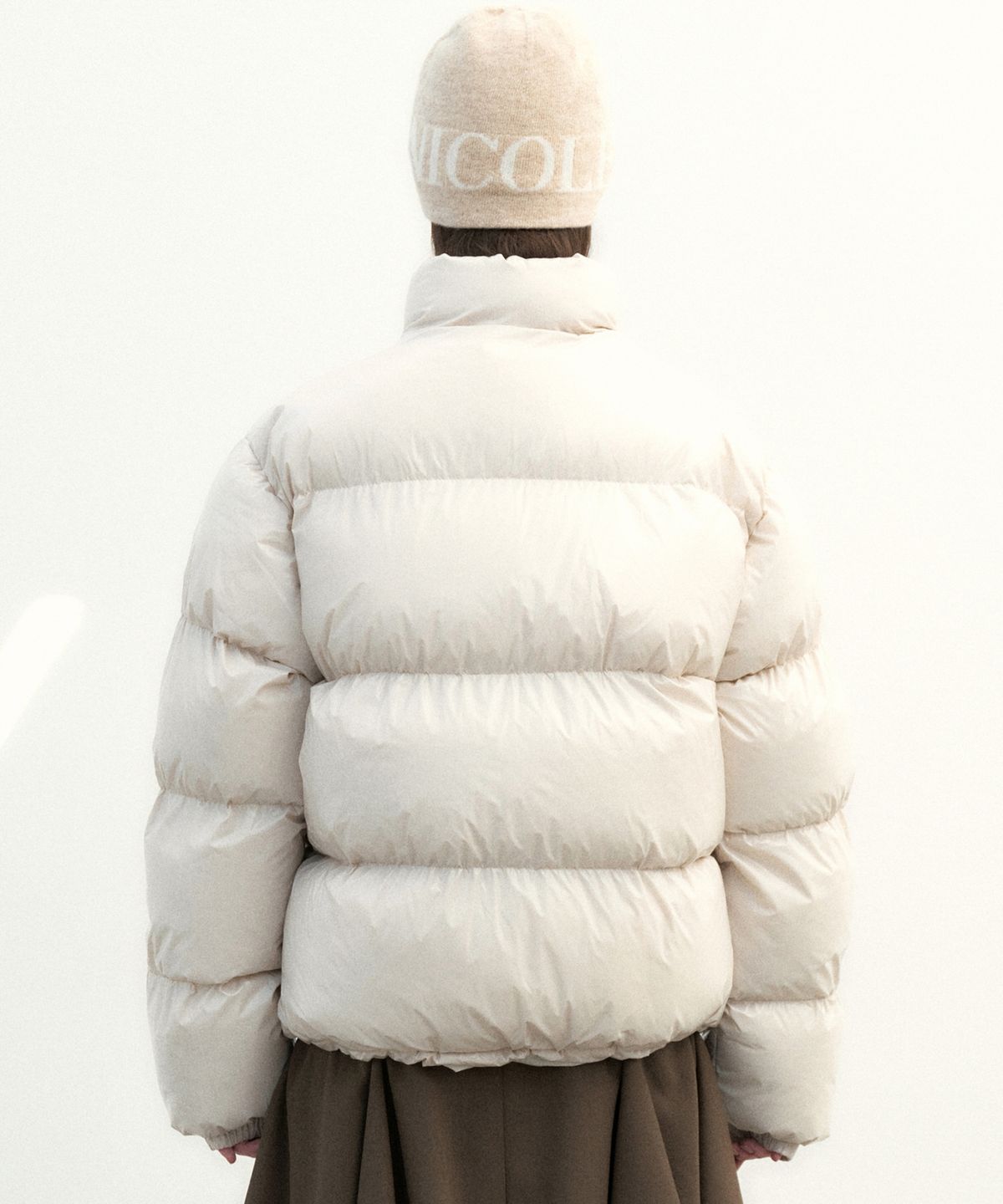 닉앤니콜(NICK&NICOLE) NICOLE BUTTERFLY GLOSSY PUFFER PADDING_CREAM