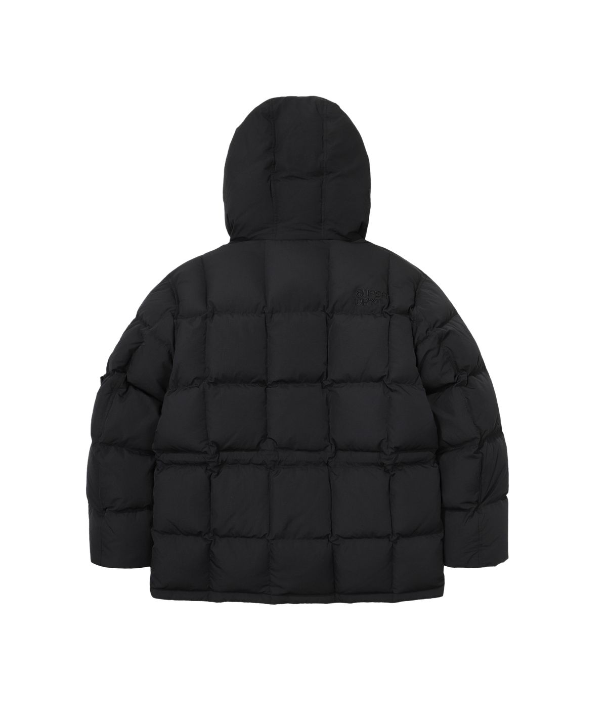 슈퍼드라이(SUPERDRY) 아웃포켓 헤비 덕다운 패딩 블랙