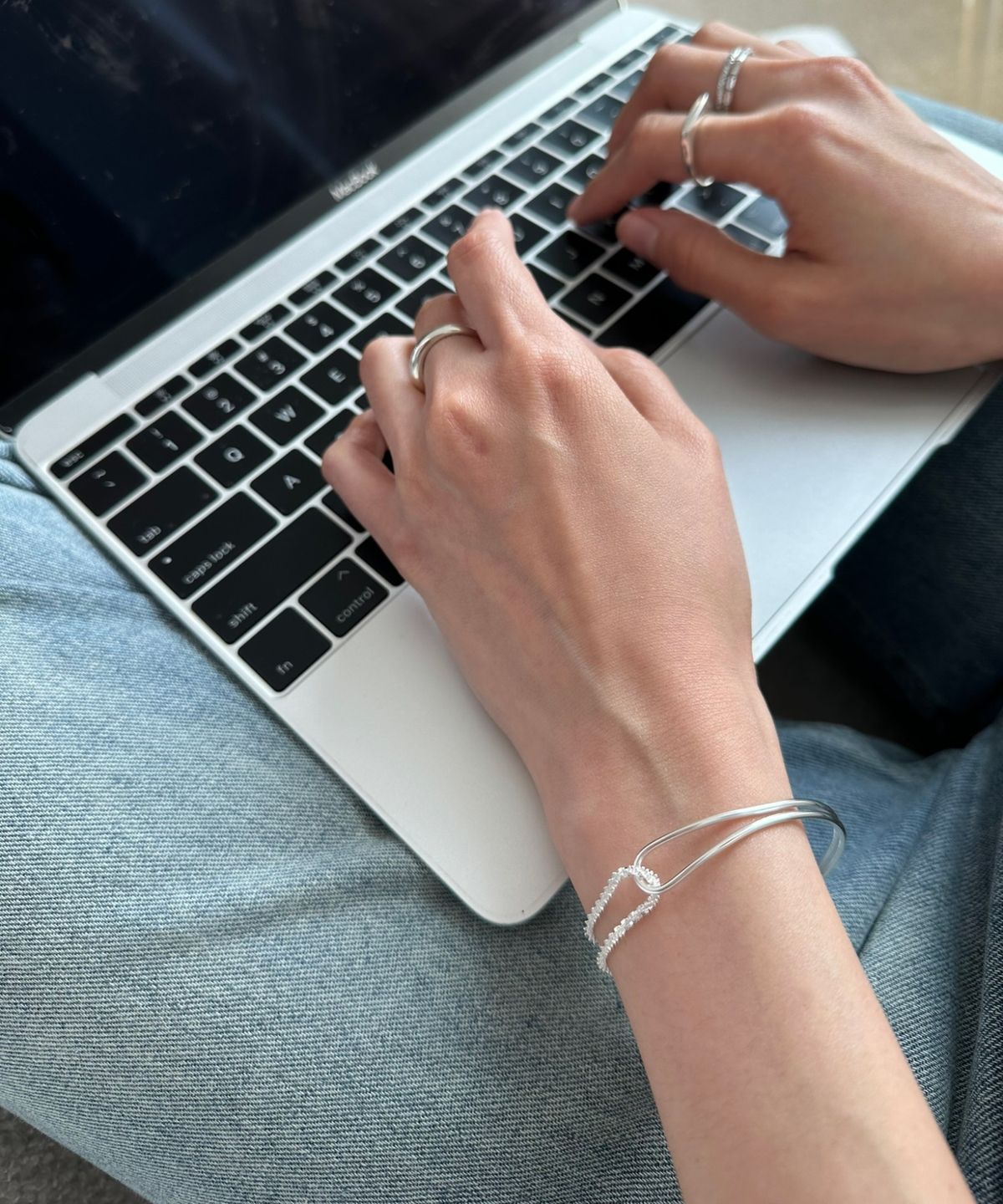 바라두(BARADU) [BARADU 925] Double-line chain bracelet
