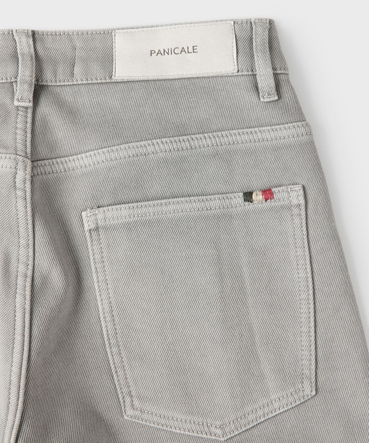 빠니깔레(PANICALE) 그레이 자수 포인트 기모 데님 팬츠