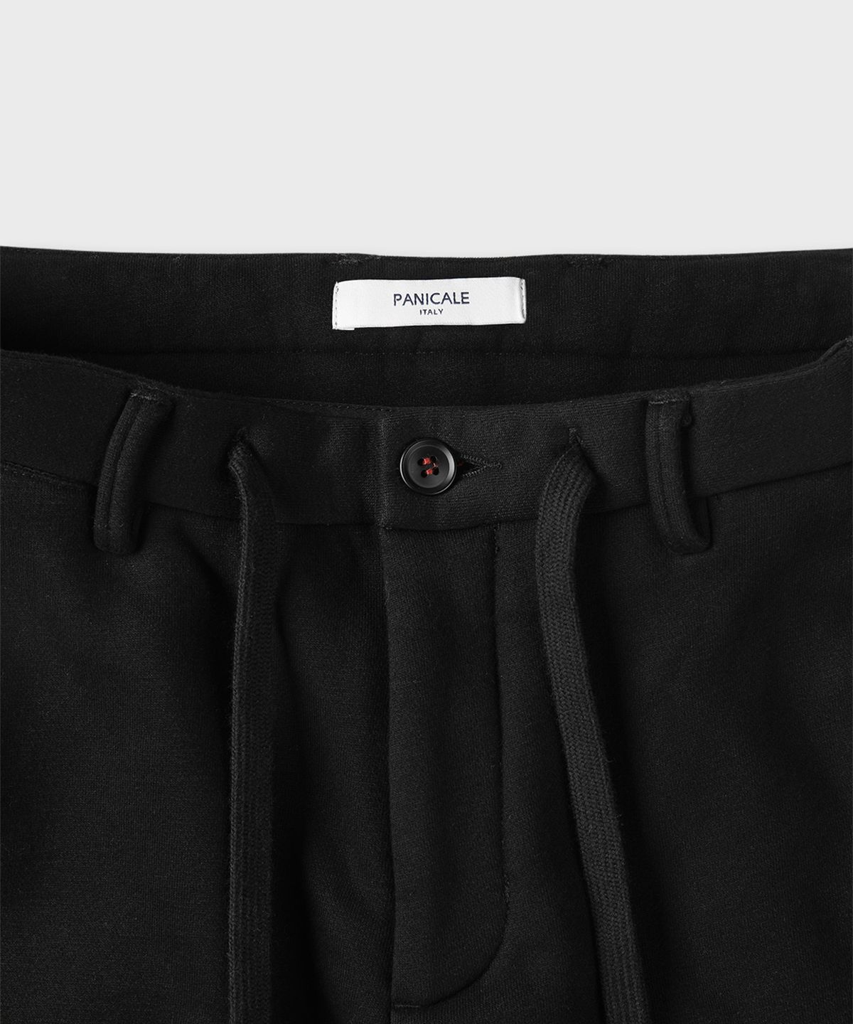 빠니깔레(PANICALE) 블랙 기모 드로우스트링 팬츠