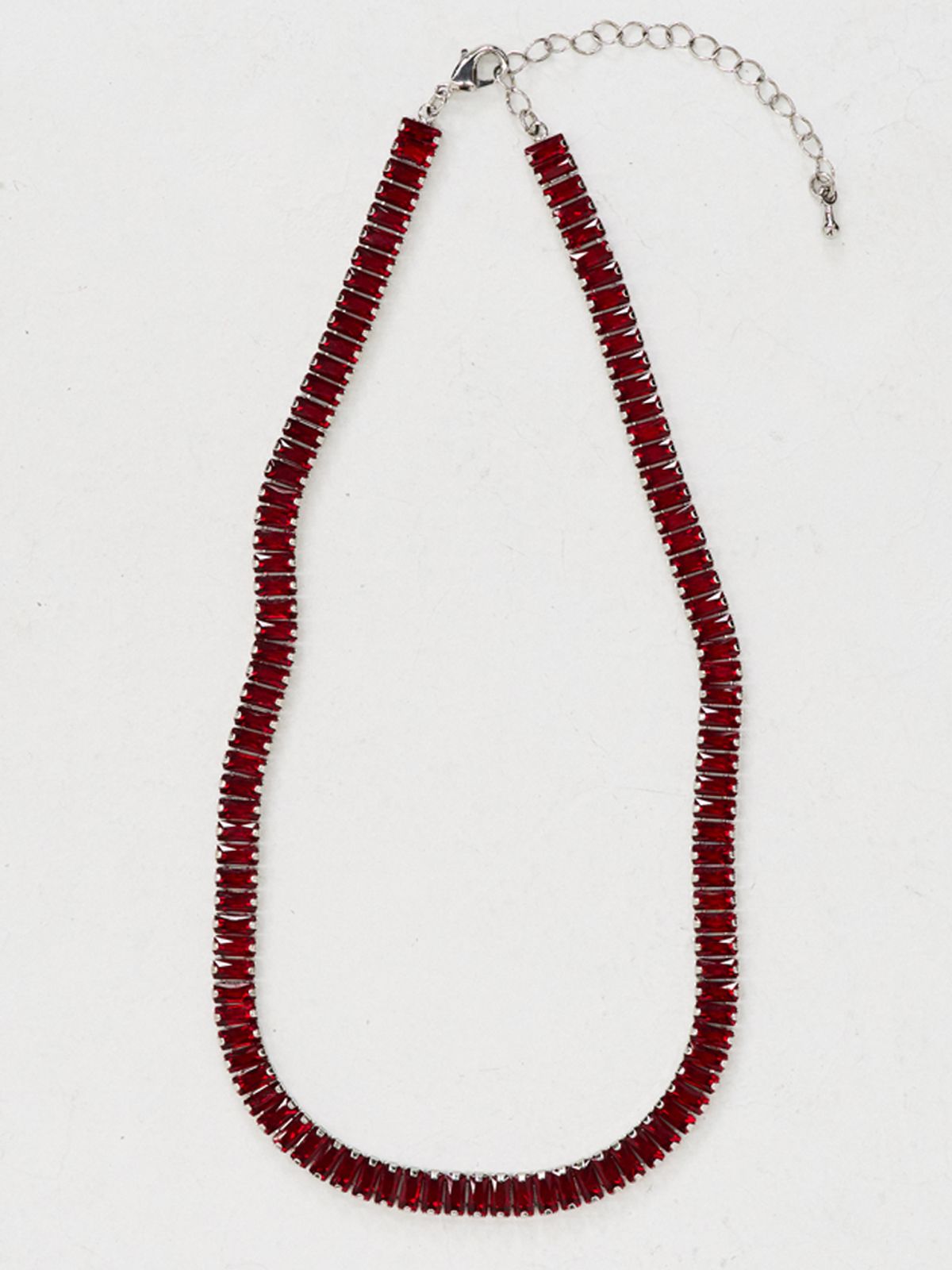 쏘리, 투 머치 러브(SORRY, TOO MUCH LOVE) Red Square Jewel Necklace_Red