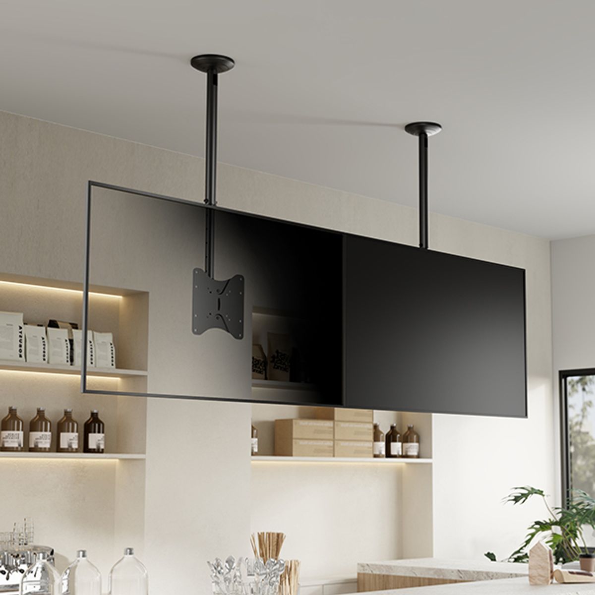 엘디엘마운트(LDLMOUNT) 천장형 TV 모니터 거치대 브라켓 마운트 APL-CE220F