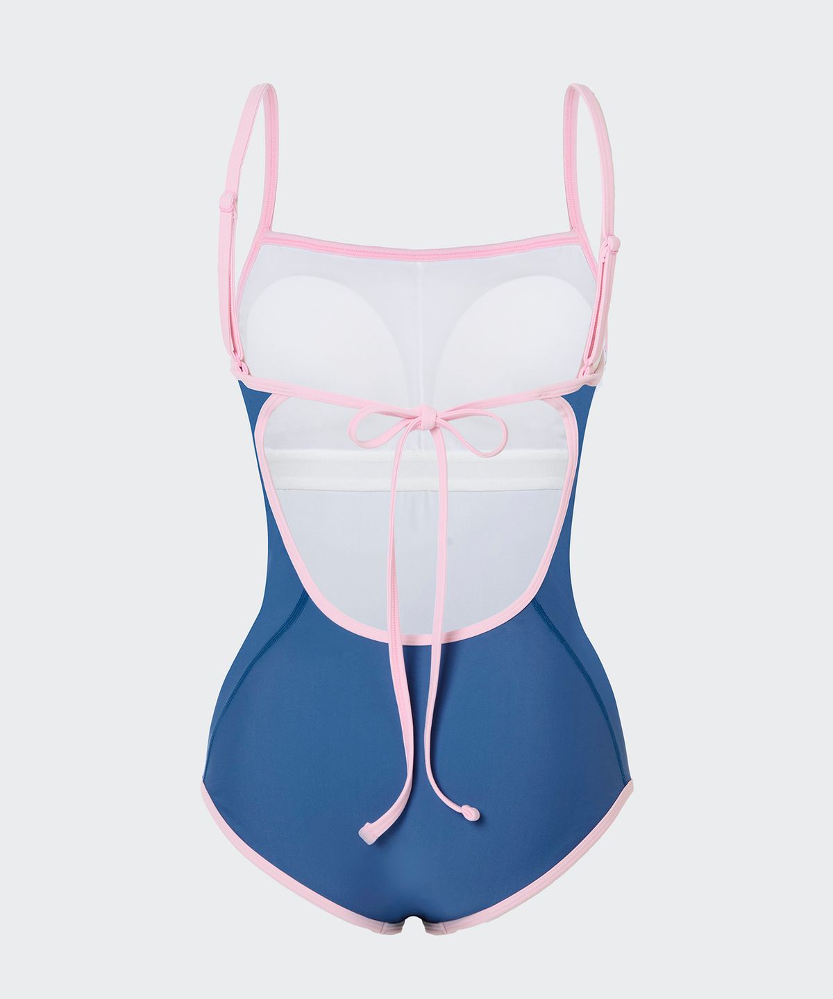 무신사 스탠다드 우먼(MUSINSA STANDARD WOMAN) 우먼즈 백 스트링 원피스 스윔수트 [그레이쉬 블루]